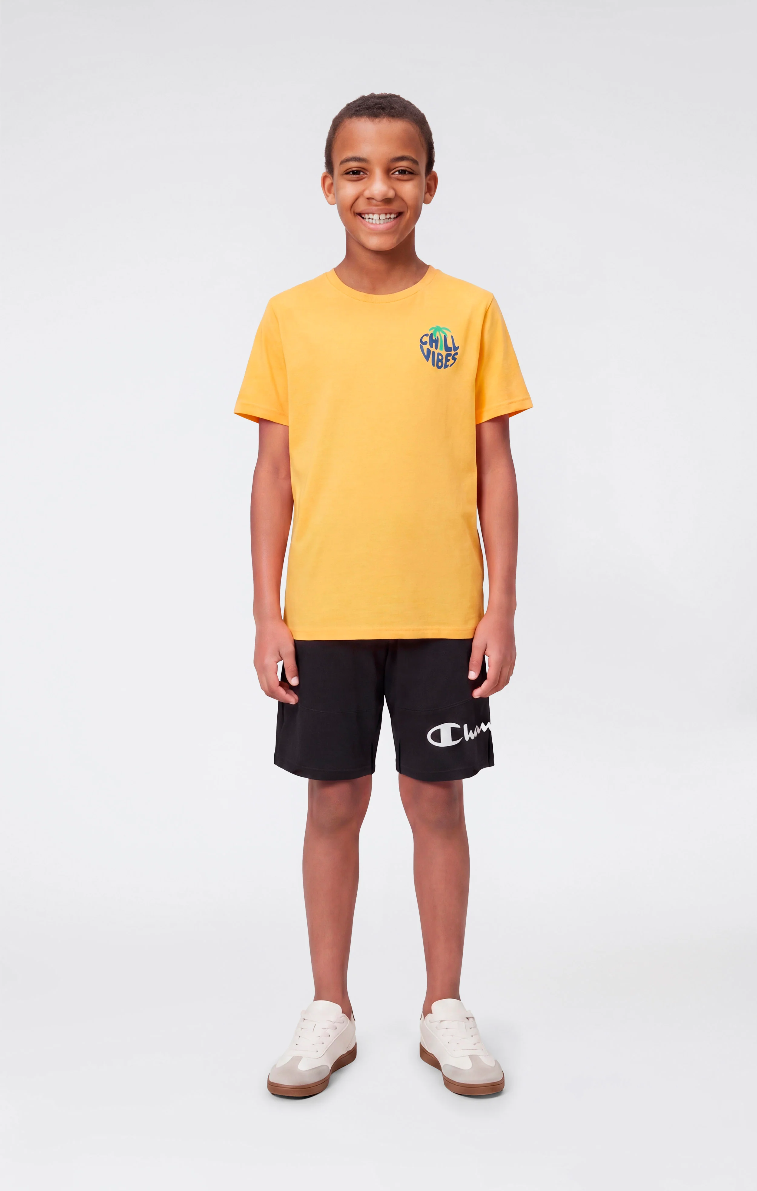 Boys’ Cotton Shorts with Maxi Printed Logo - Image 2