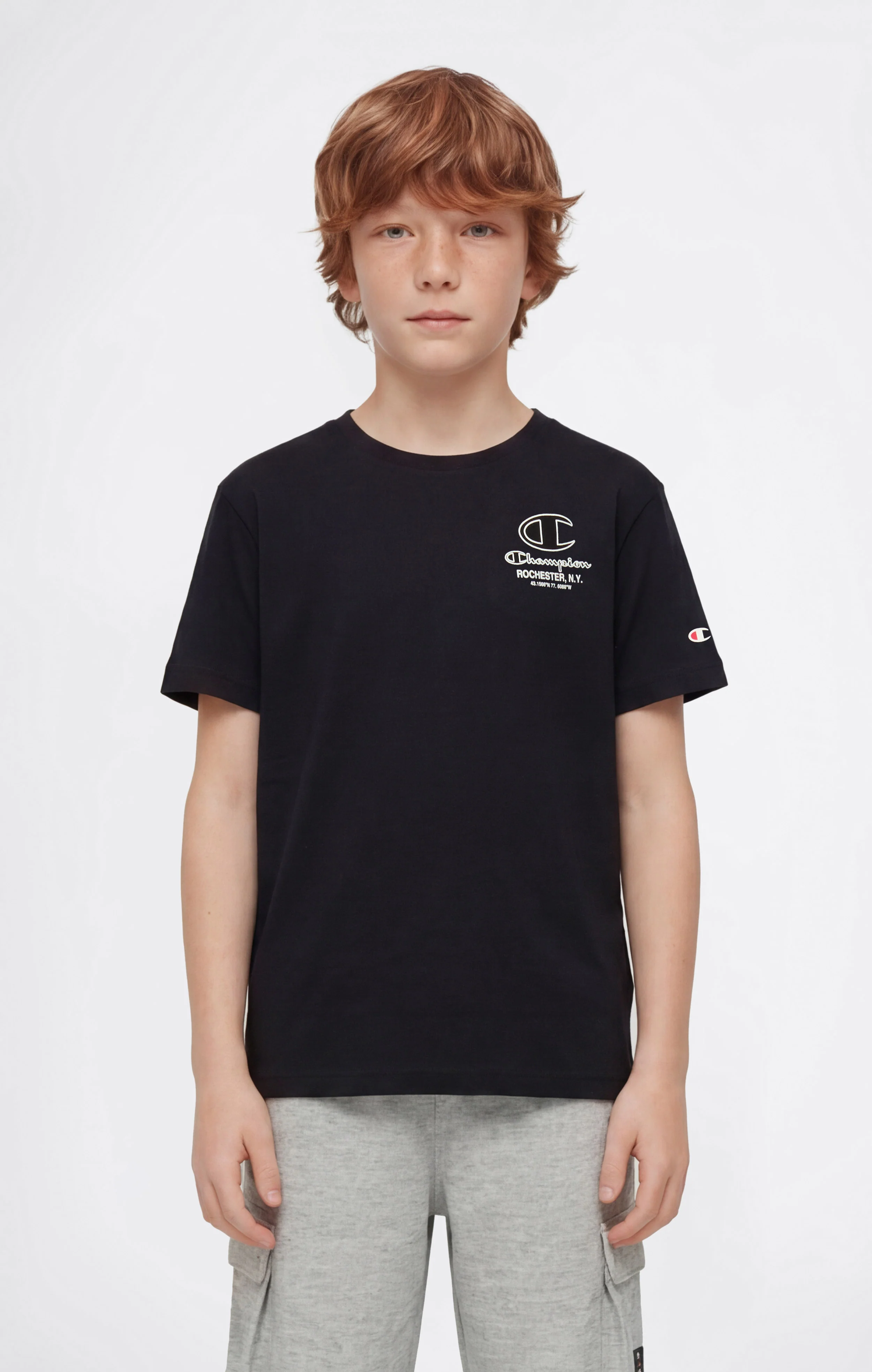 Boys’ Crewneck T-shirt with Puff Print