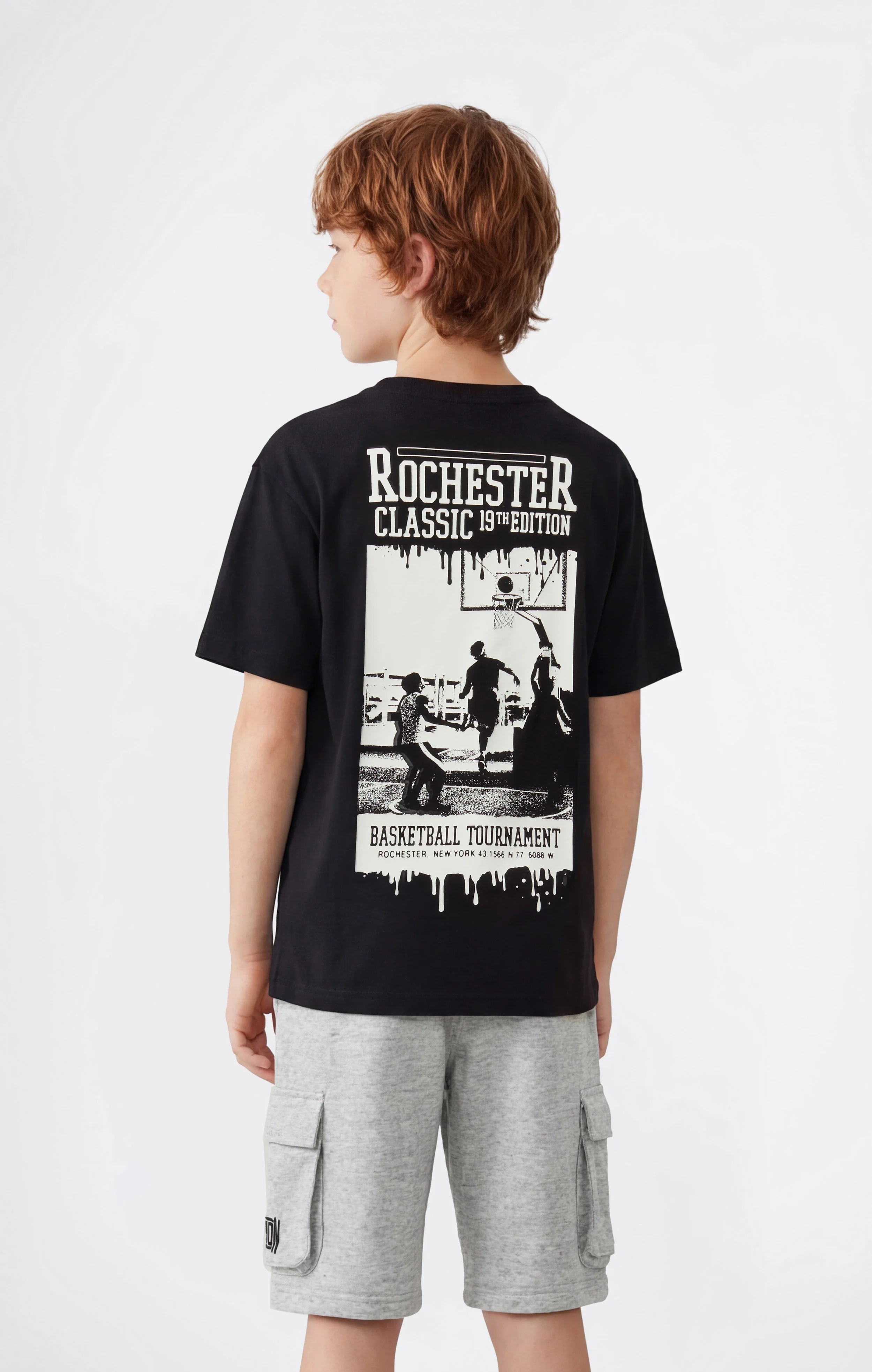 Boys’ Crewneck T-shirt with Puff Print - Image 3