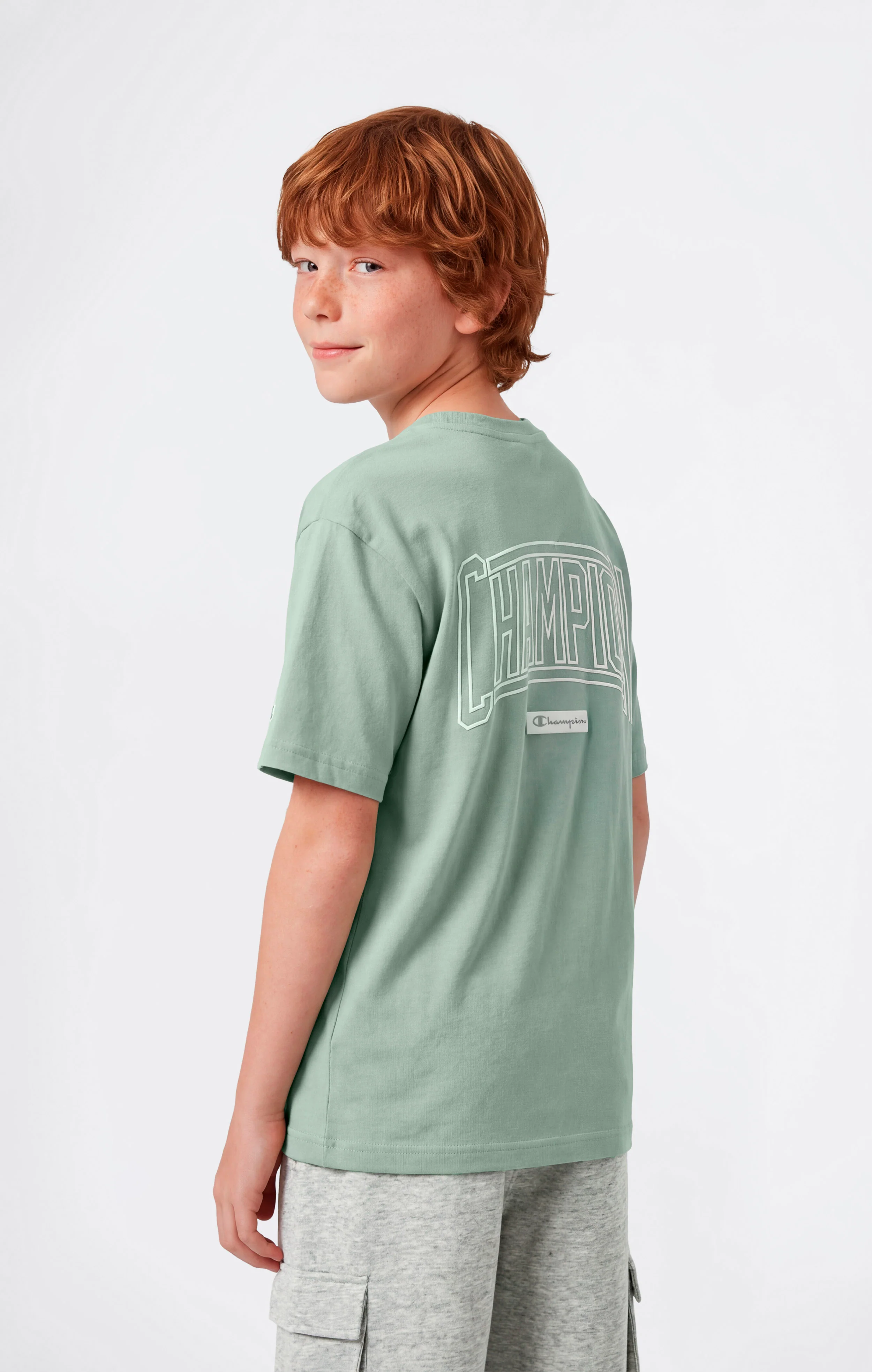 Boys’ Crewneck T-shirt with Puff Print - Image 3