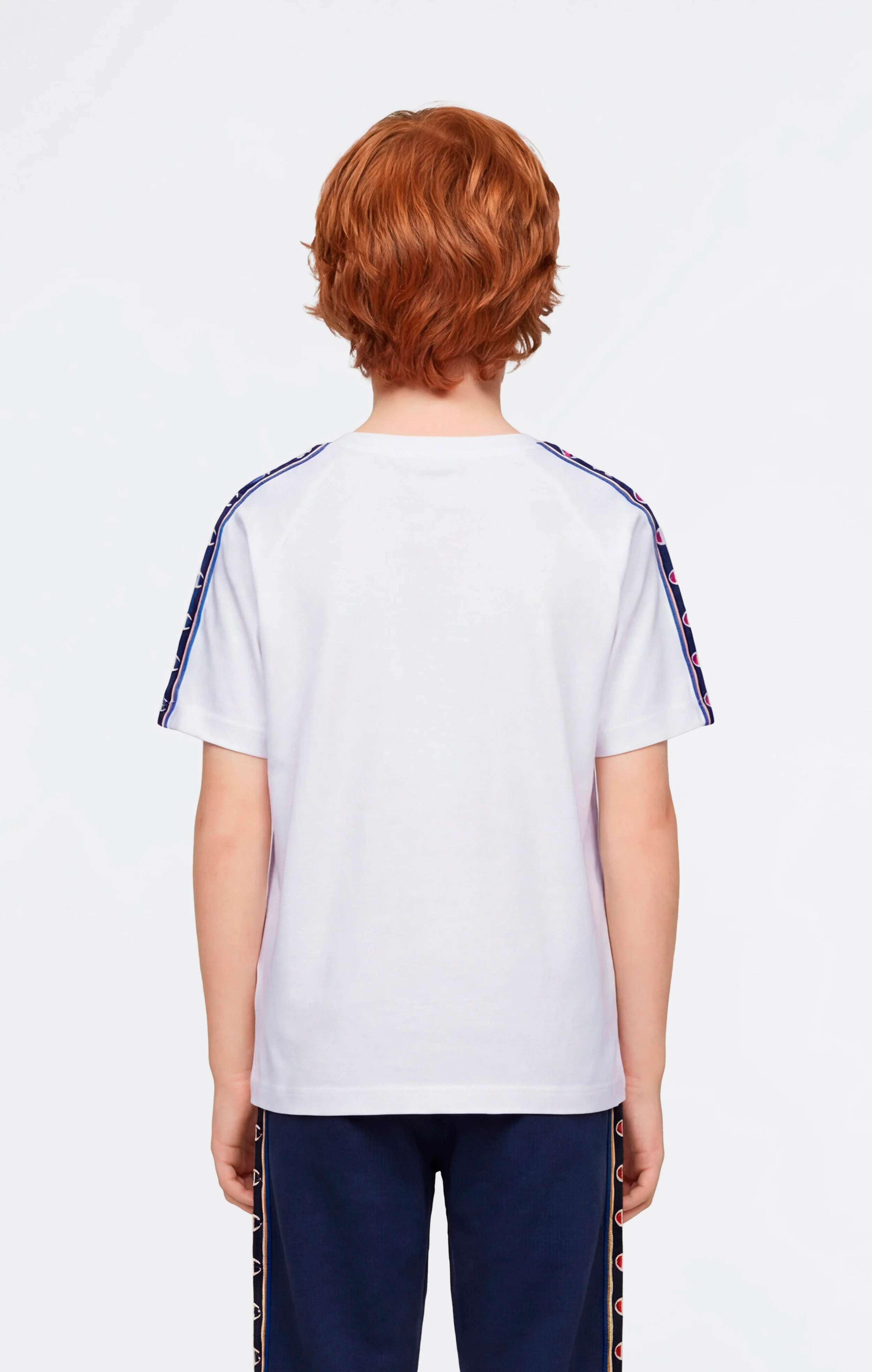 Boys’ Crewneck T-Shirt with Tape Logo - Image 3