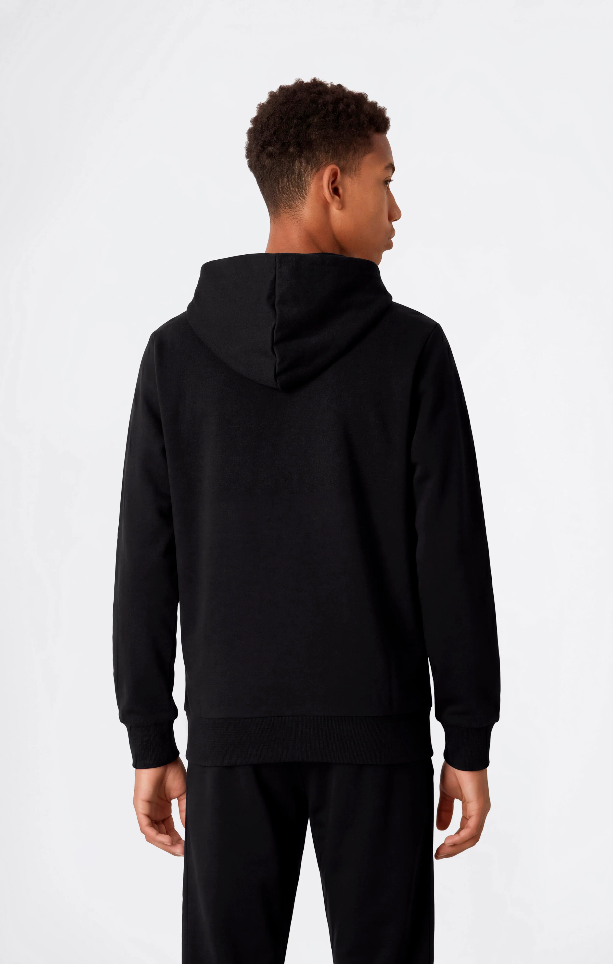 Boys' Fleece Full Zip Hoodie Script Logo - Image 3