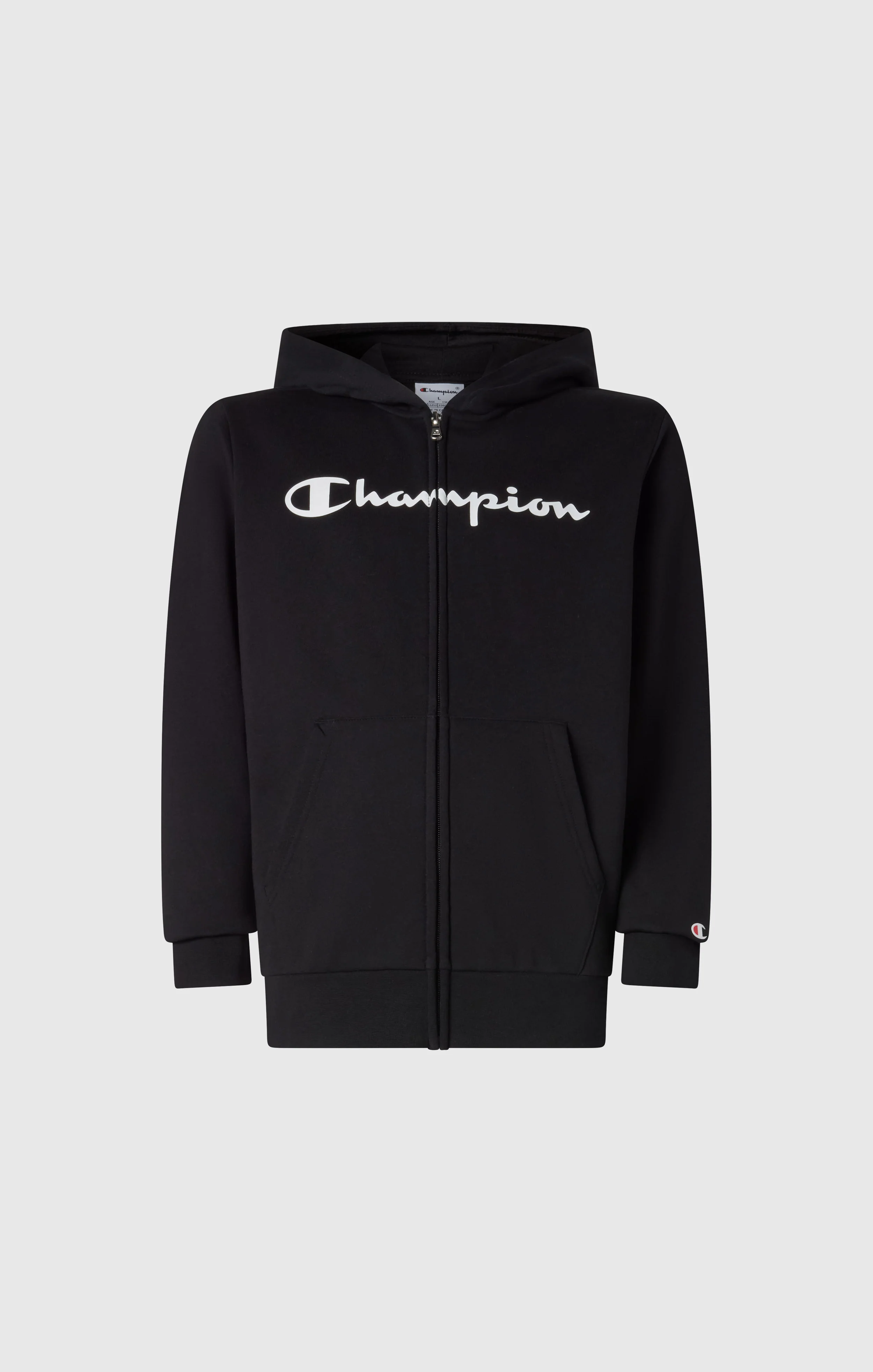 Boys' Fleece Full Zip Hoodie Script Logo - Image 4