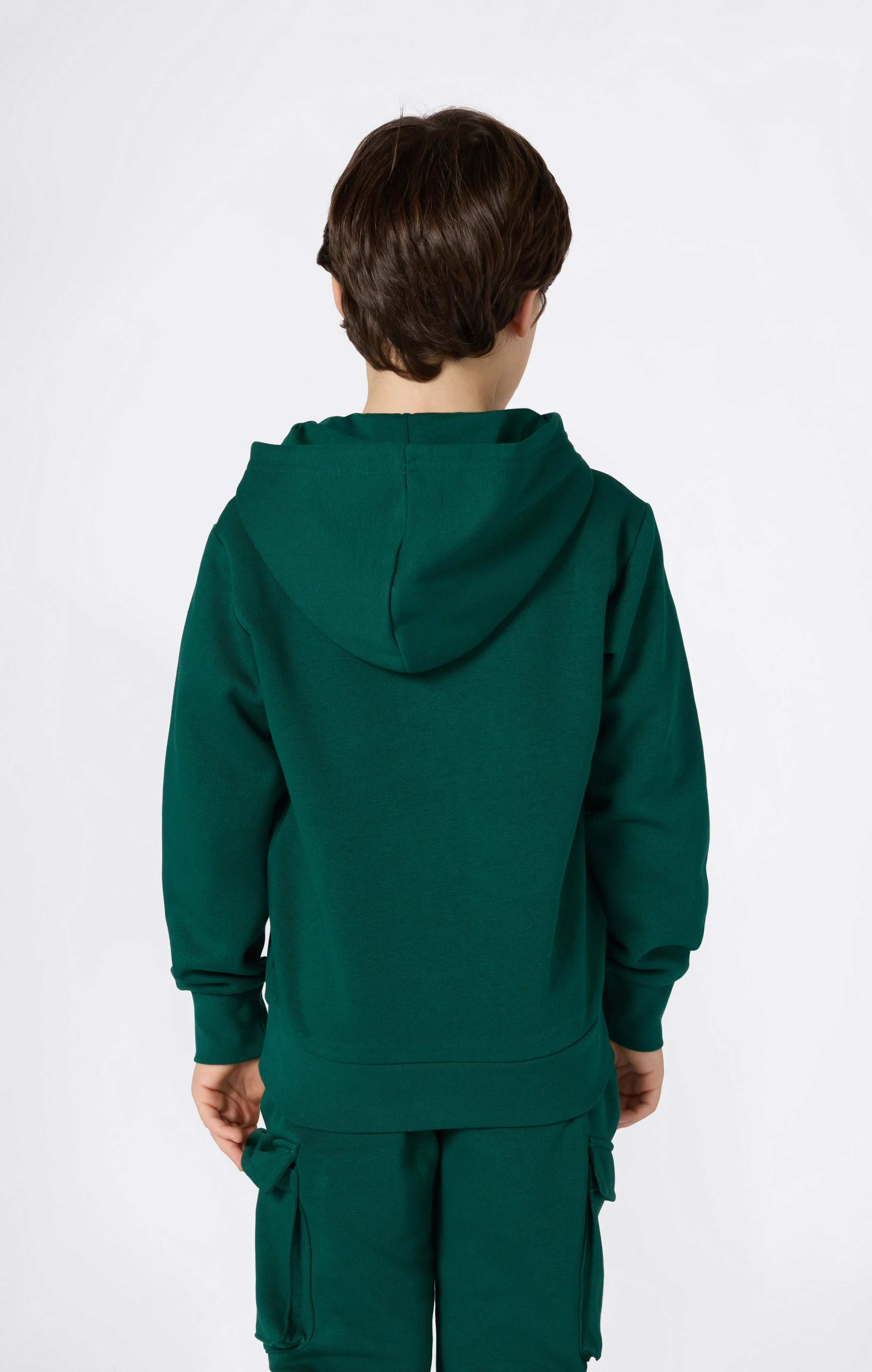 Boys’ Fleece Hoodie with Small Embroidered Logo Icons - Image 3