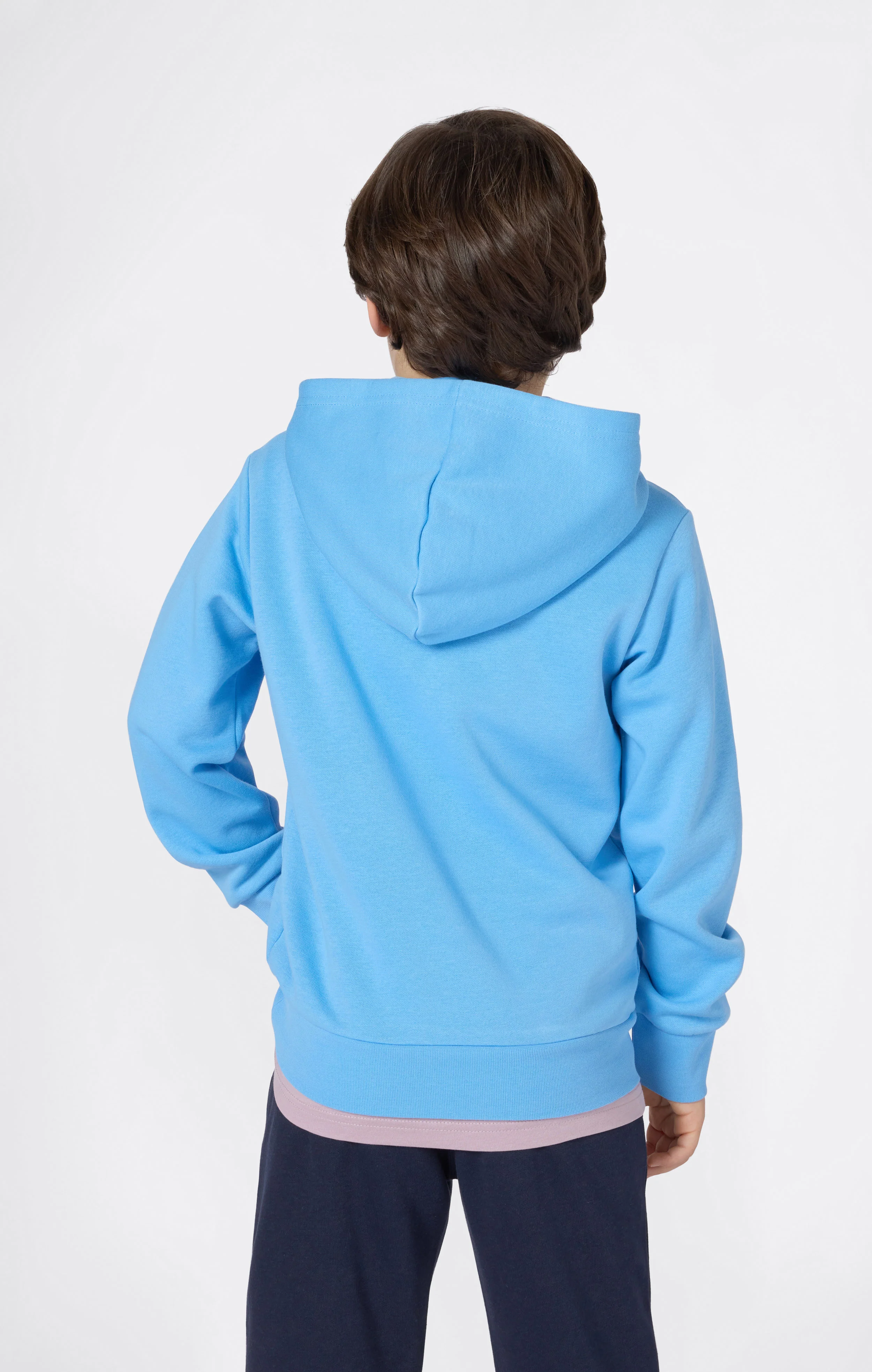 Boys’ Fleece Hoodie with Small Embroidered Logo Icons - Image 3