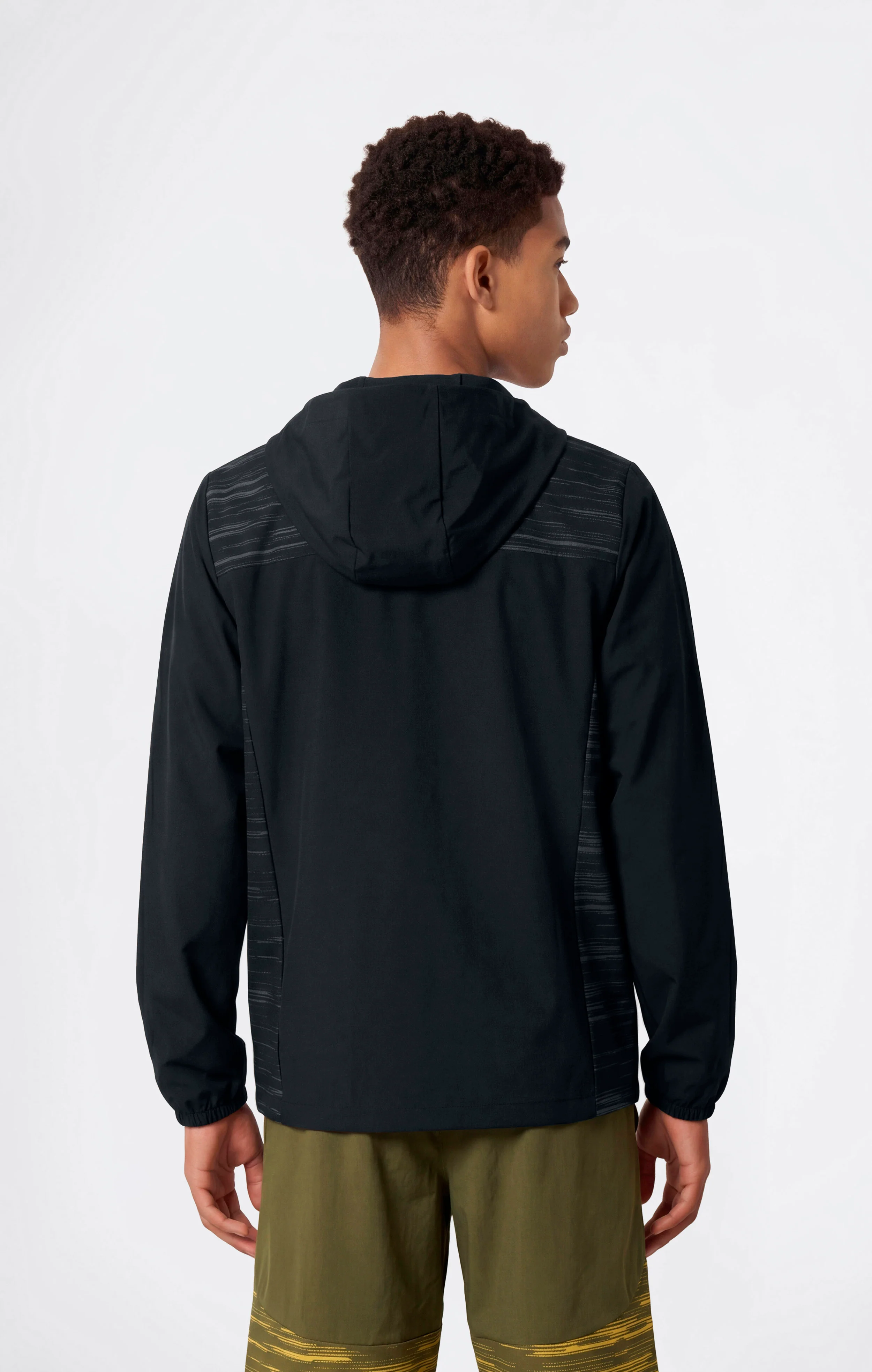Boys’ Hooded Full Zip Jacket In Stretch Nylon - Image 3