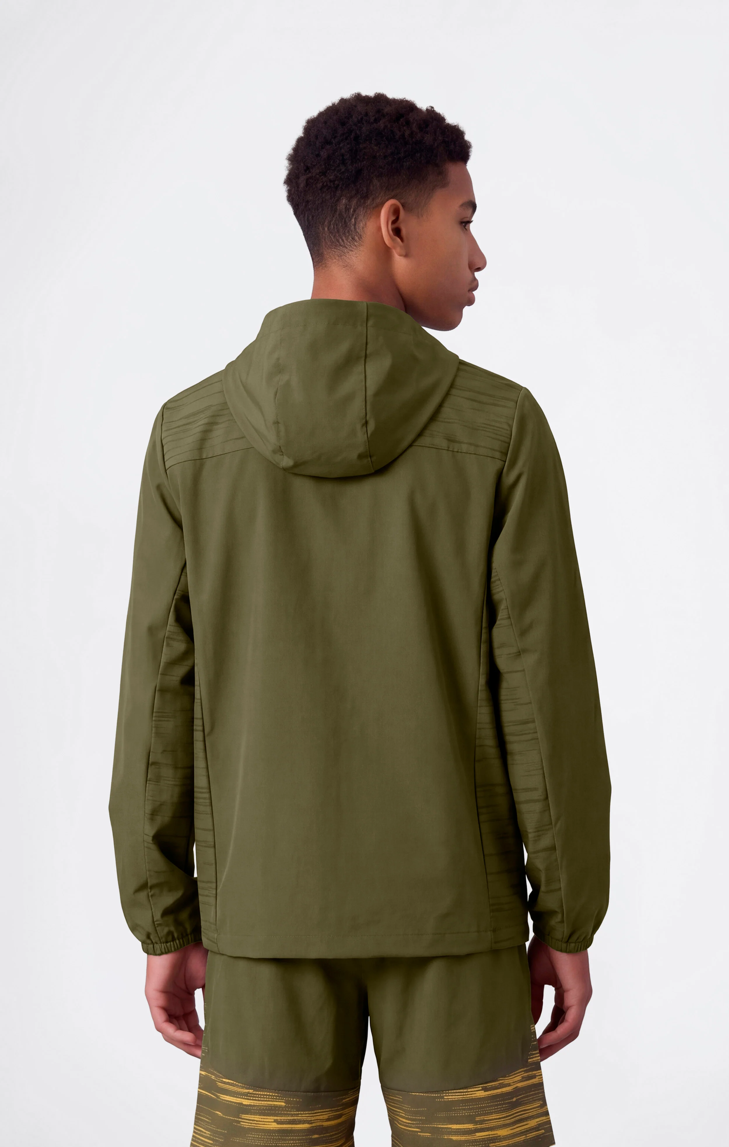 Boys’ Hooded Full Zip Jacket In Stretch Nylon - Image 3