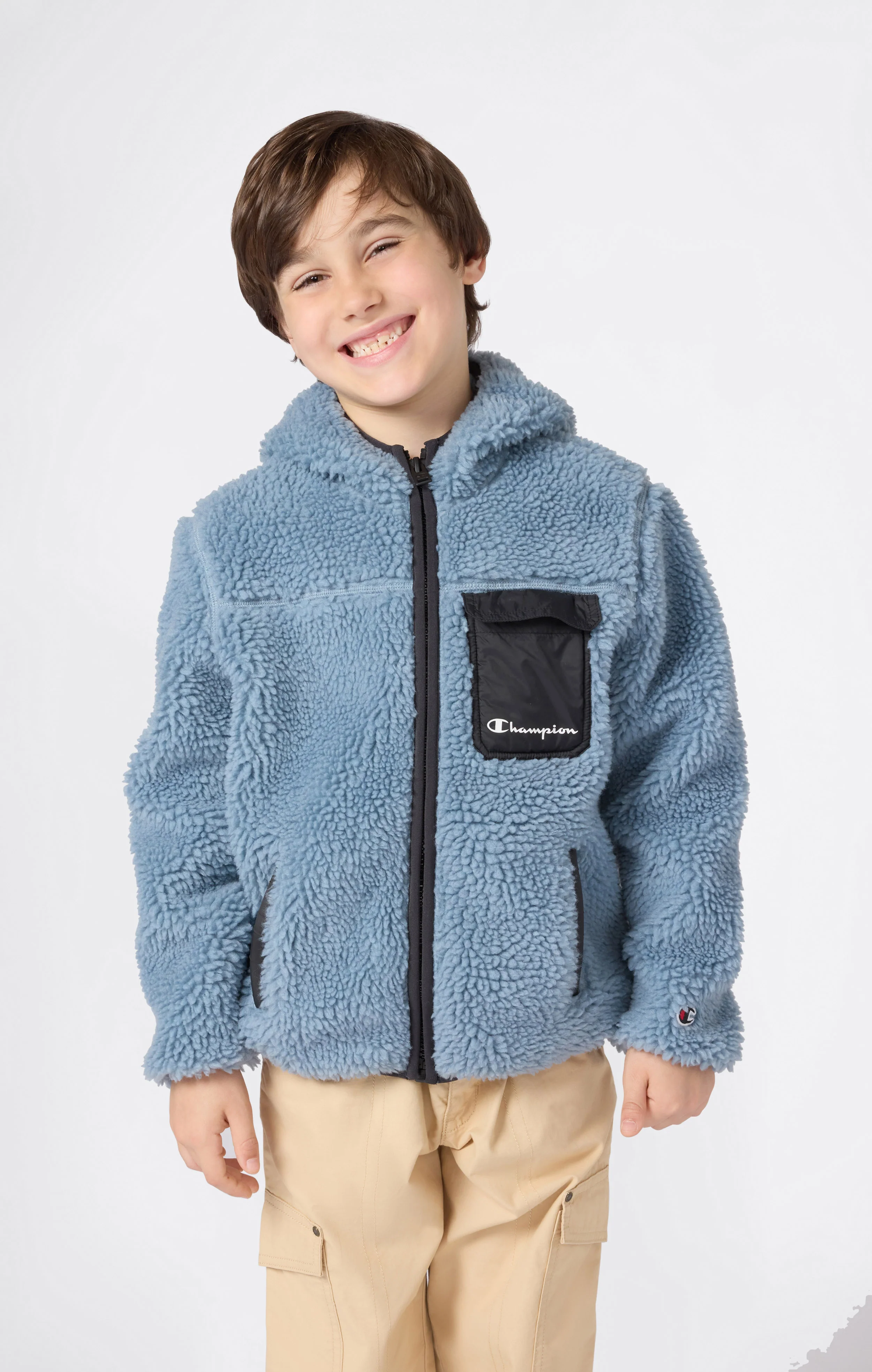 Boys’ Polar Teddy Full-Zip Hoodie - Image 3