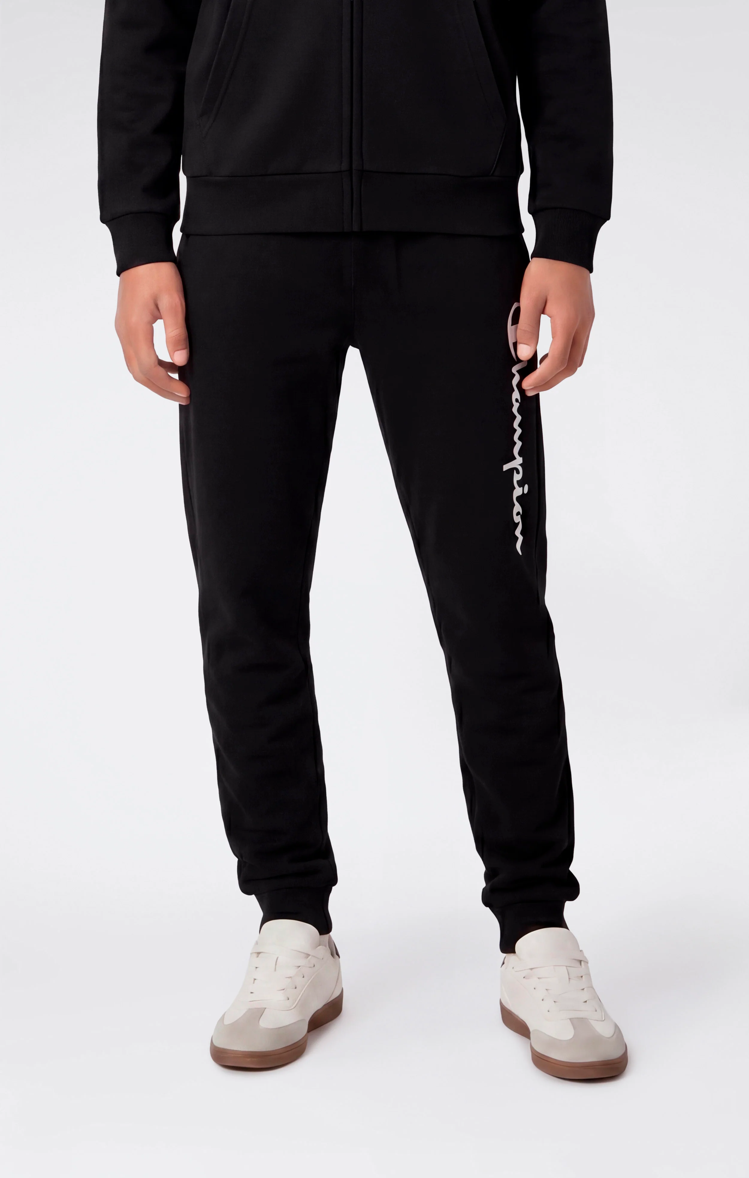 Boys’ Lightweight Jogger Pants with Rib Cuffs and Maxi Printed Logo