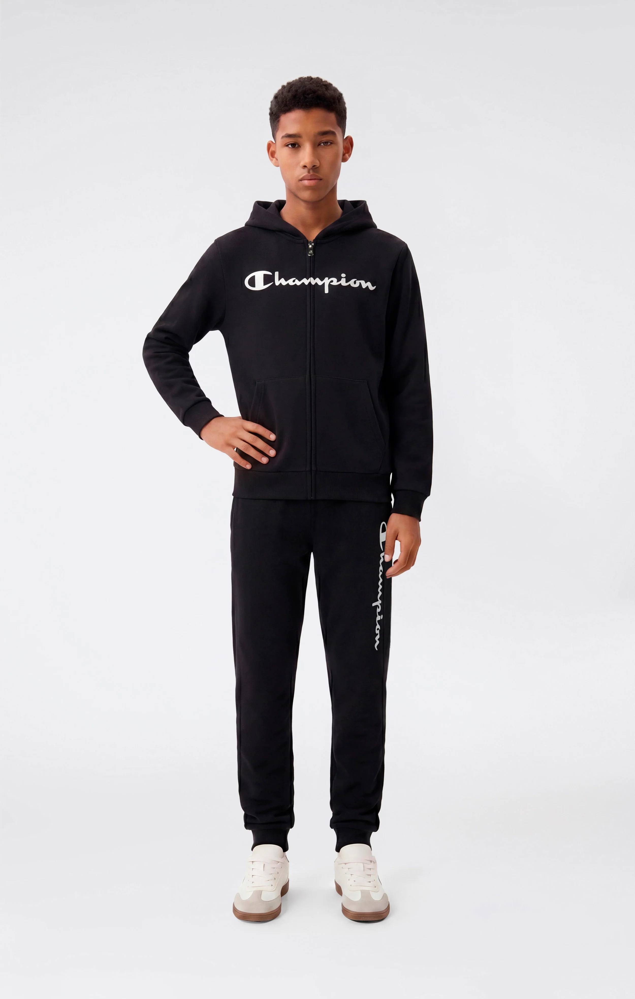 Boys’ Lightweight Jogger Pants with Rib Cuffs and Maxi Printed Logo - Image 2