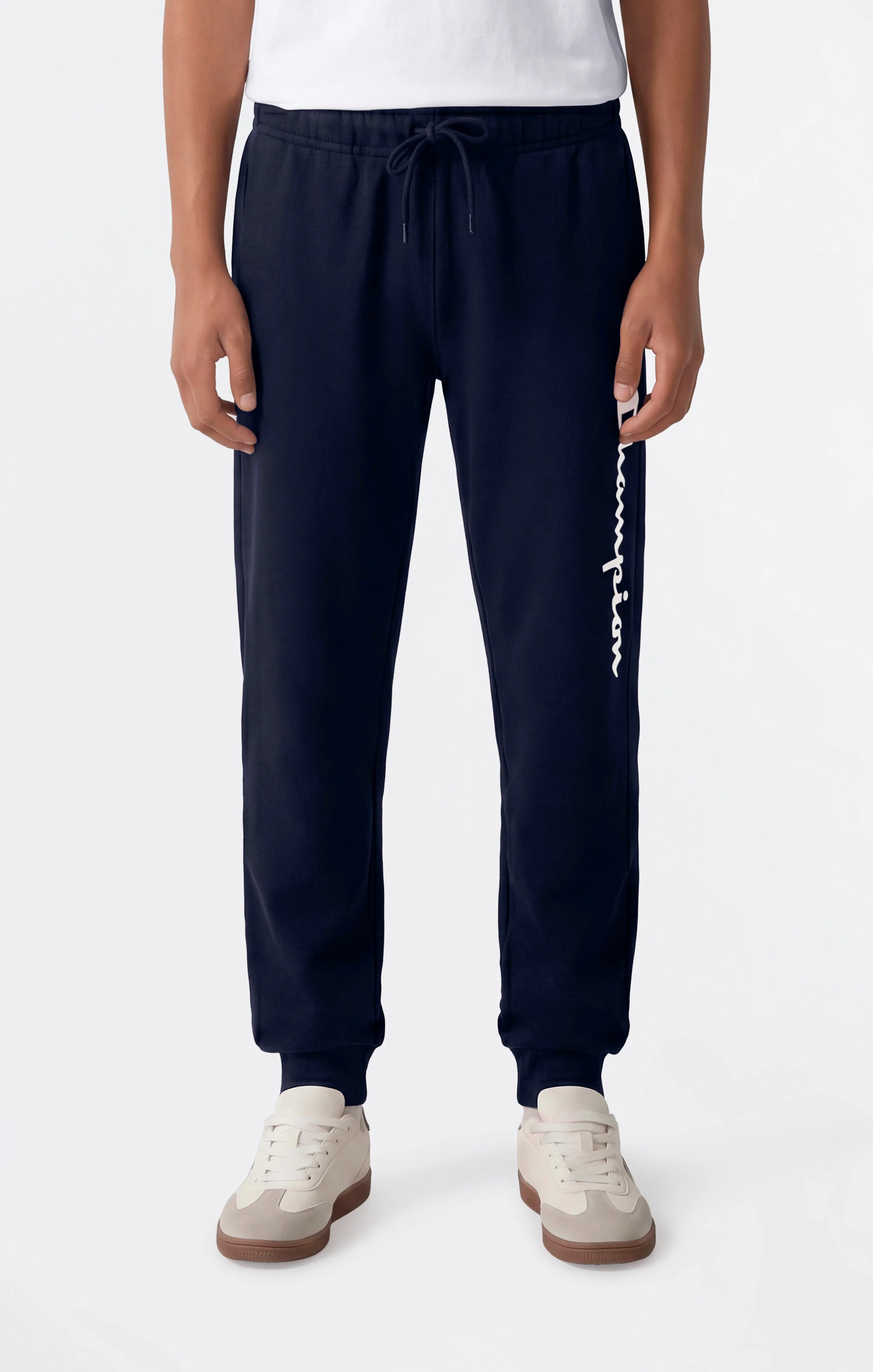 Boys’ Lightweight Jogger Pants with Rib Cuffs and Maxi Printed Logo
