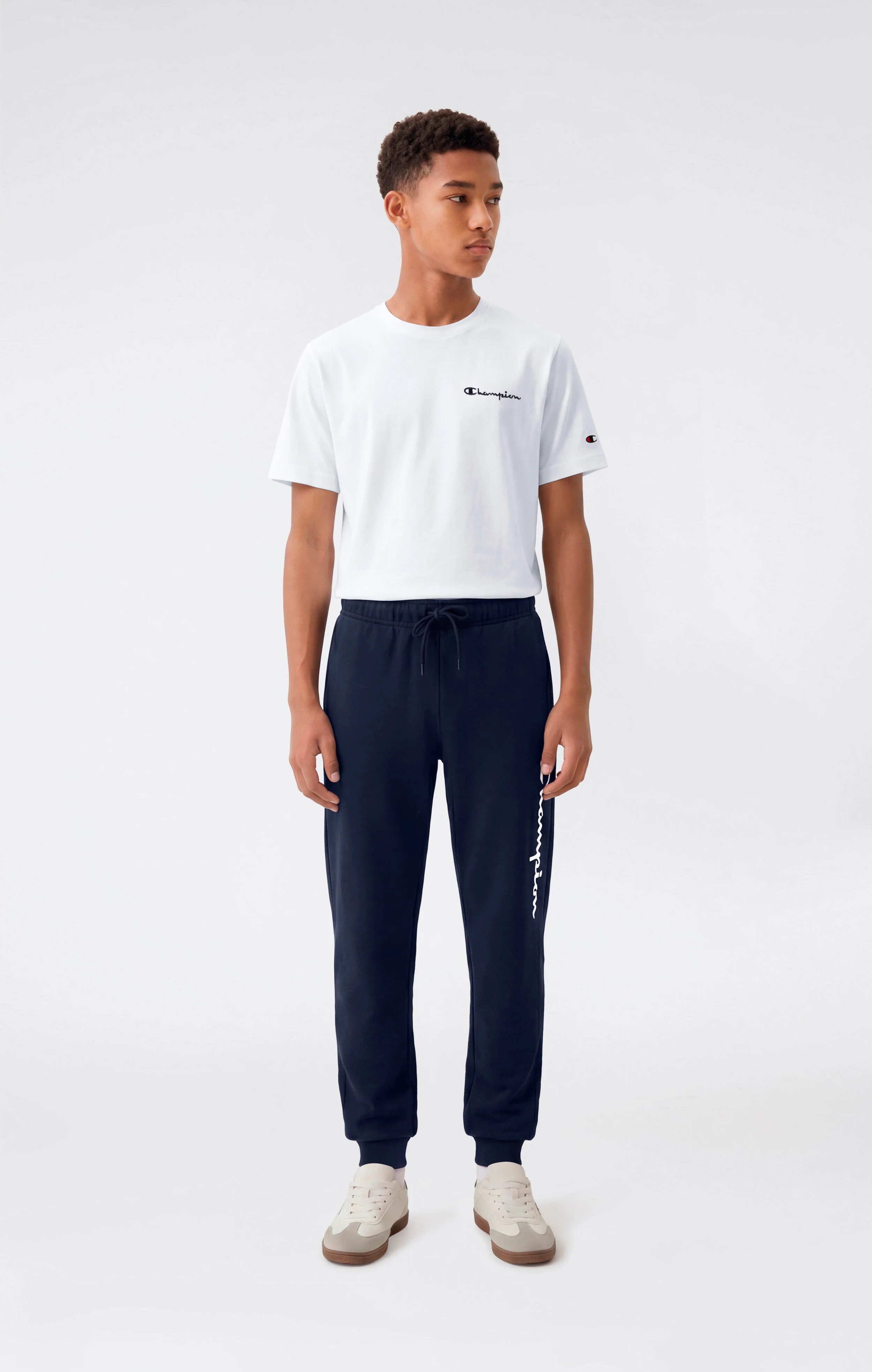 Boys’ Lightweight Jogger Pants with Rib Cuffs and Maxi Printed Logo - Image 2