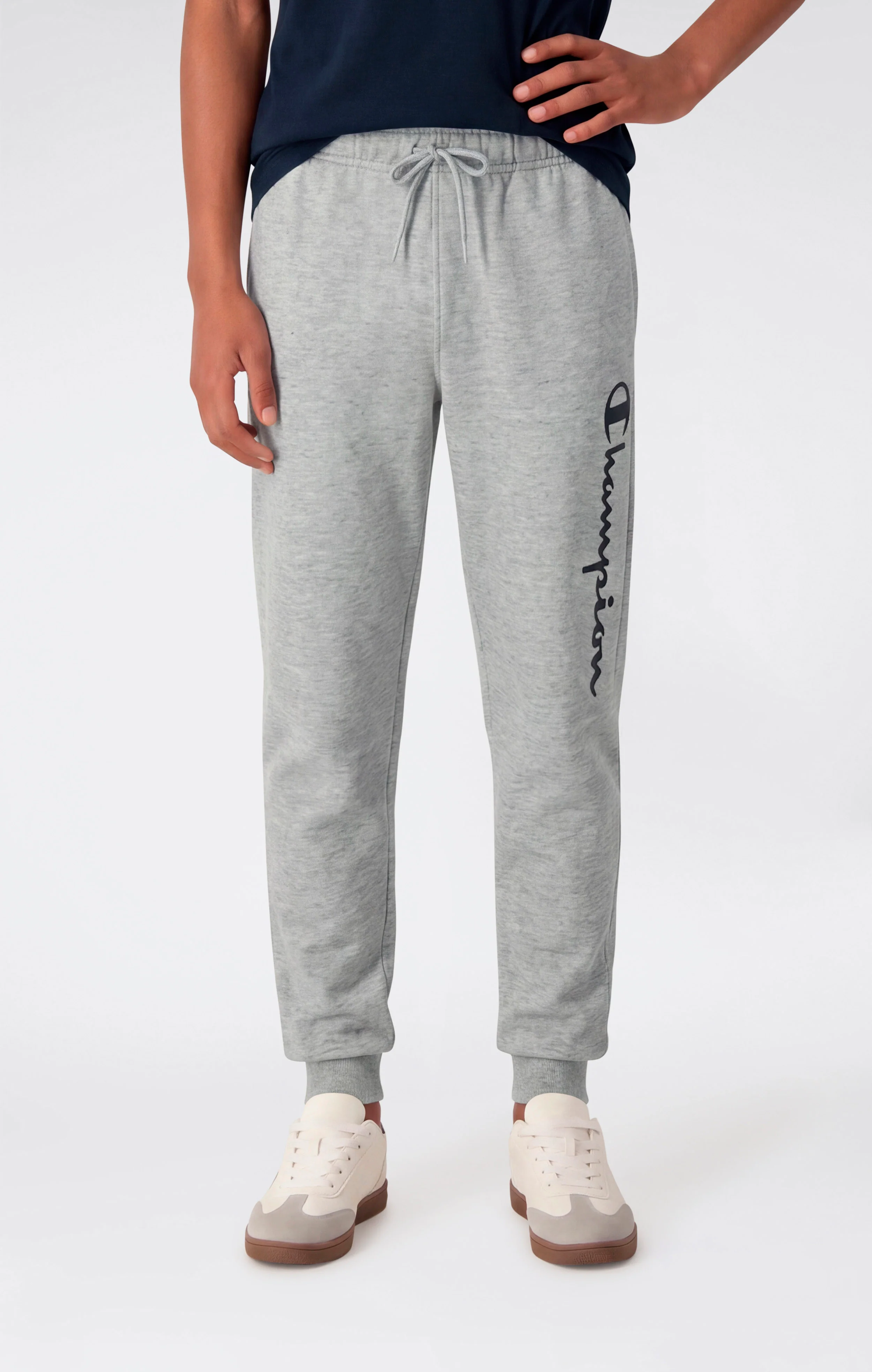 Boys’ Lightweight Jogger Pants with Rib Cuffs and Maxi Printed Logo