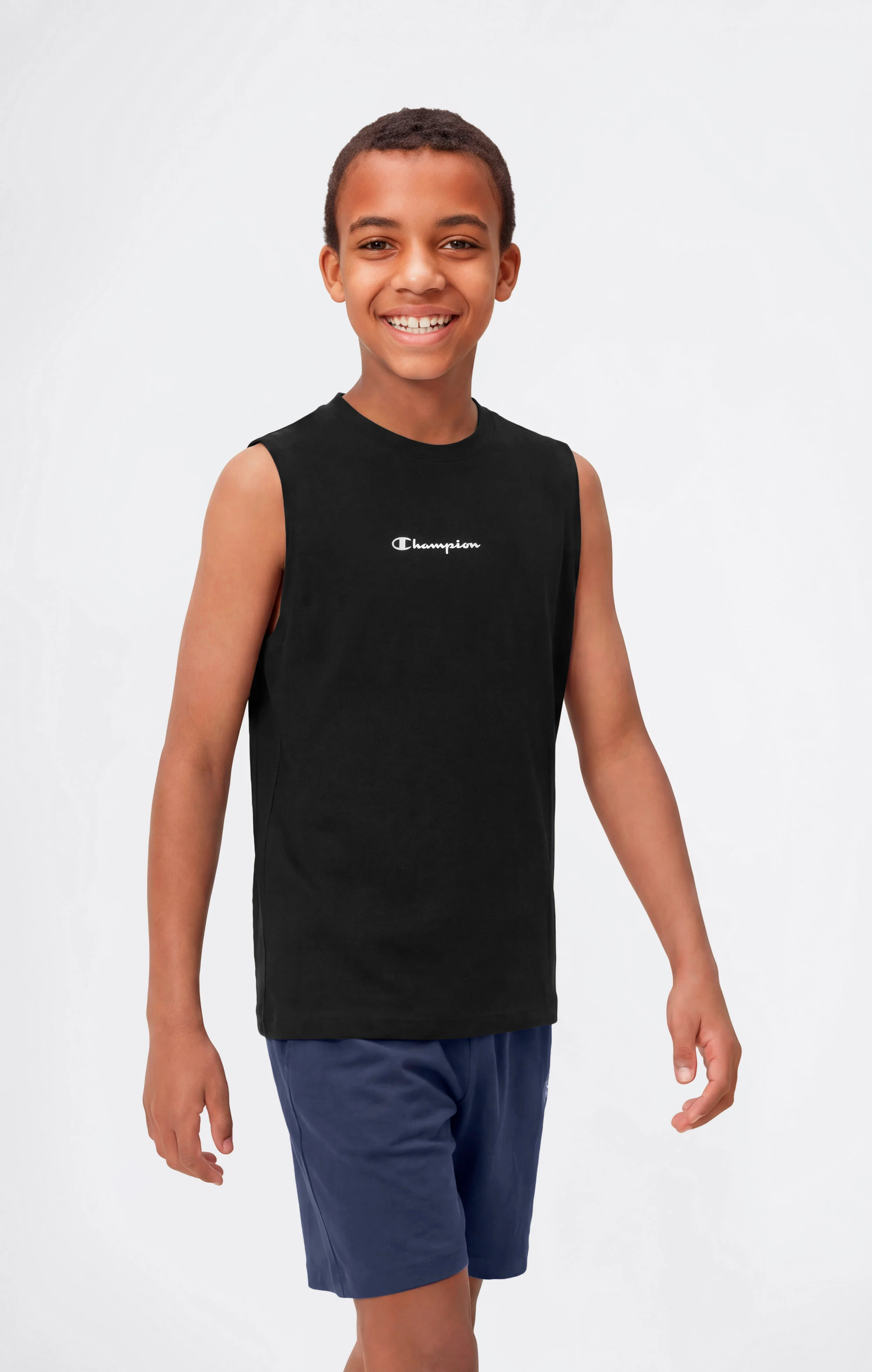 Boys’ Tank Top with Small Logo Icons