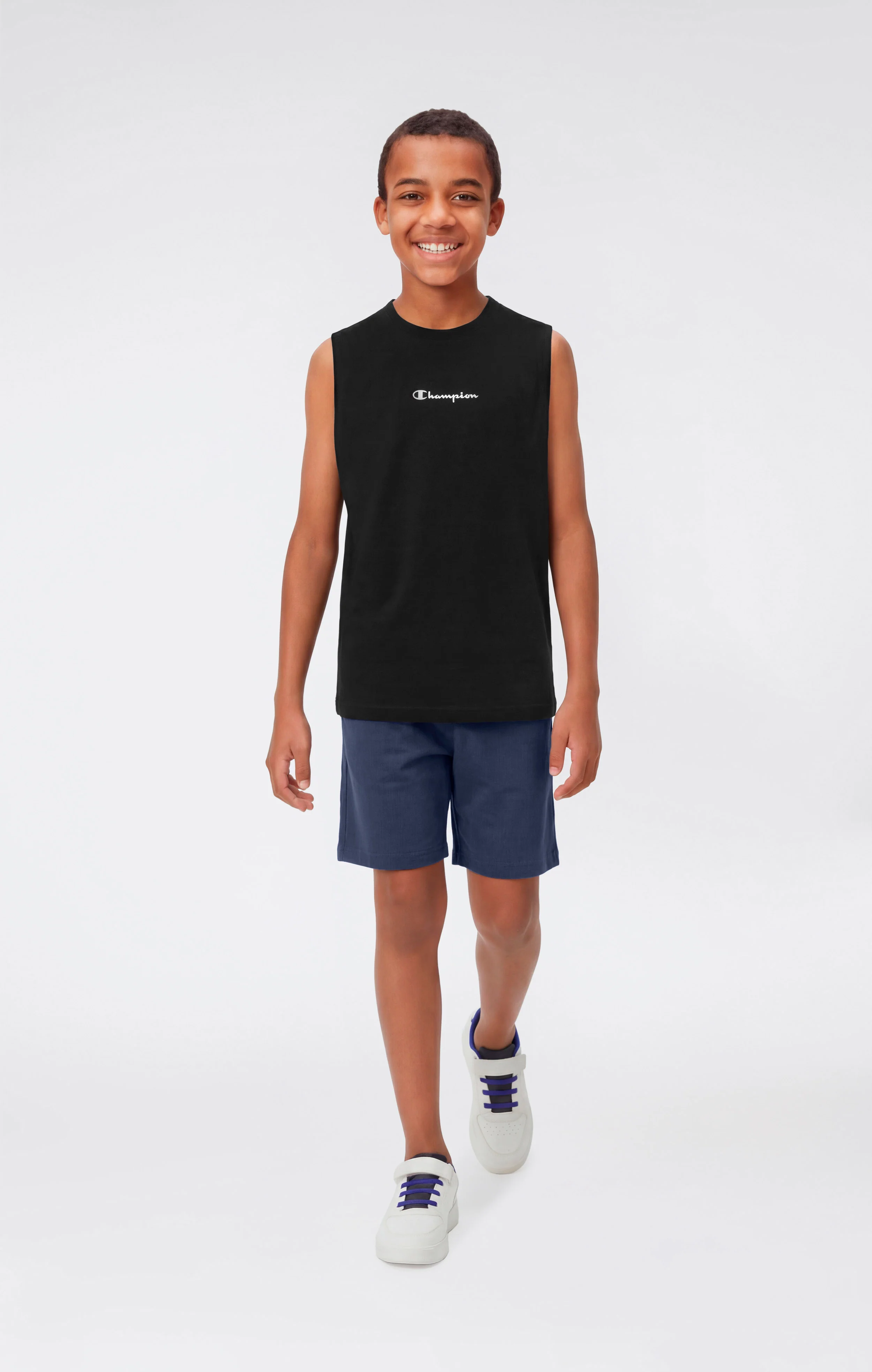 Boys’ Tank Top with Small Logo Icons - Image 2