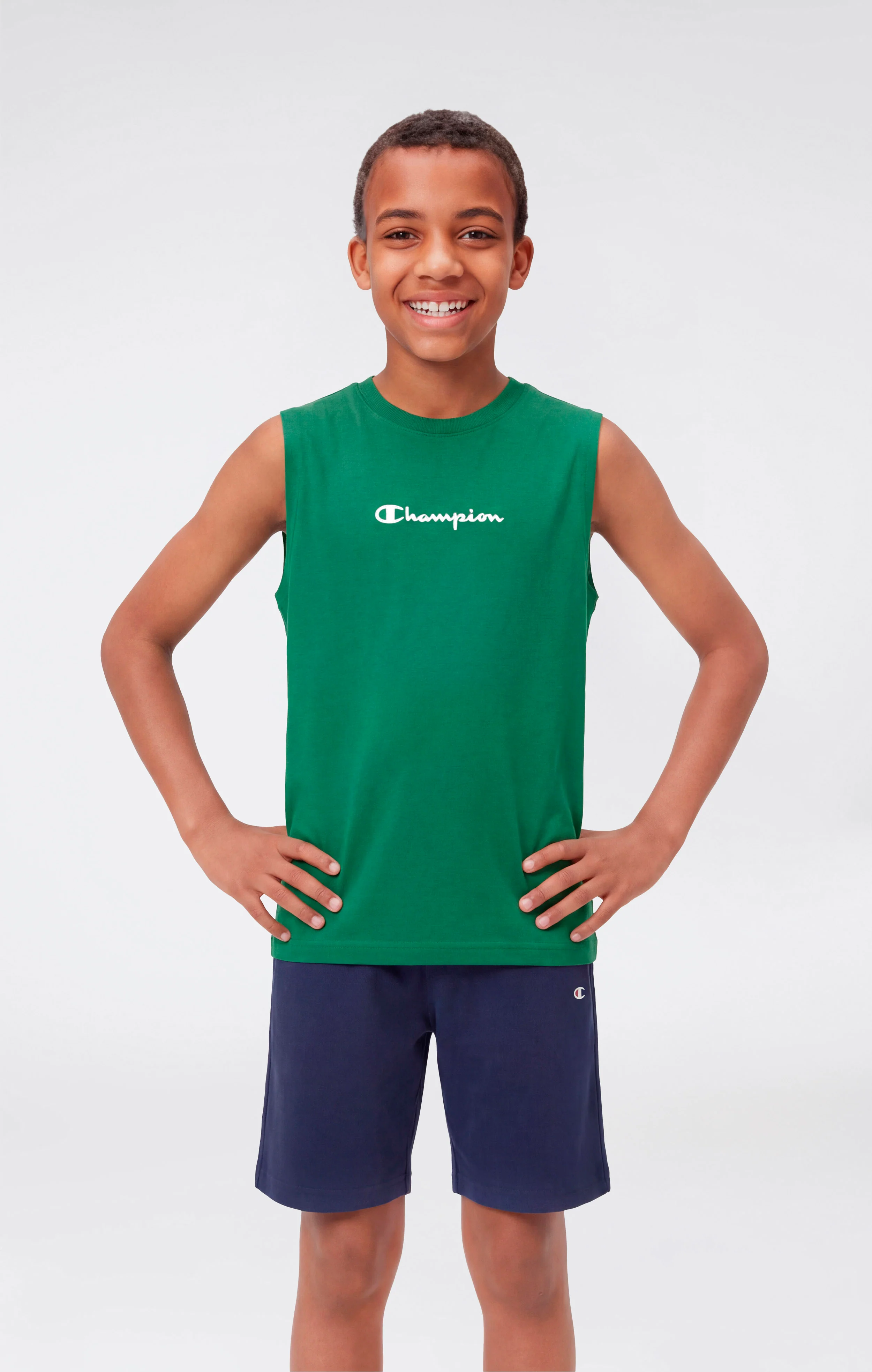 Boys’ Tank Top with Small Logo Icons