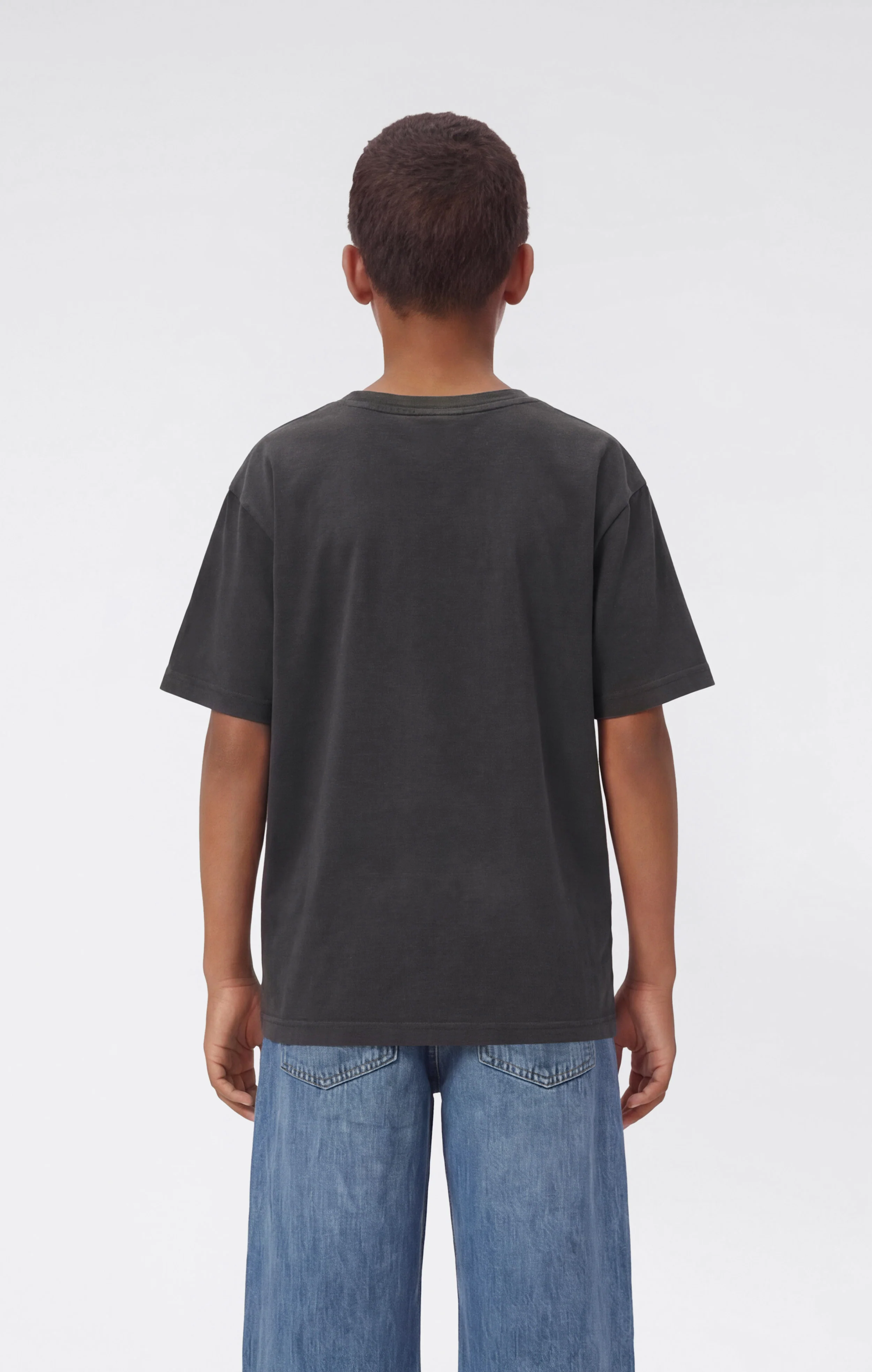 Boys’ Washed Effect Crewneck T-Shirt Icons - Image 3