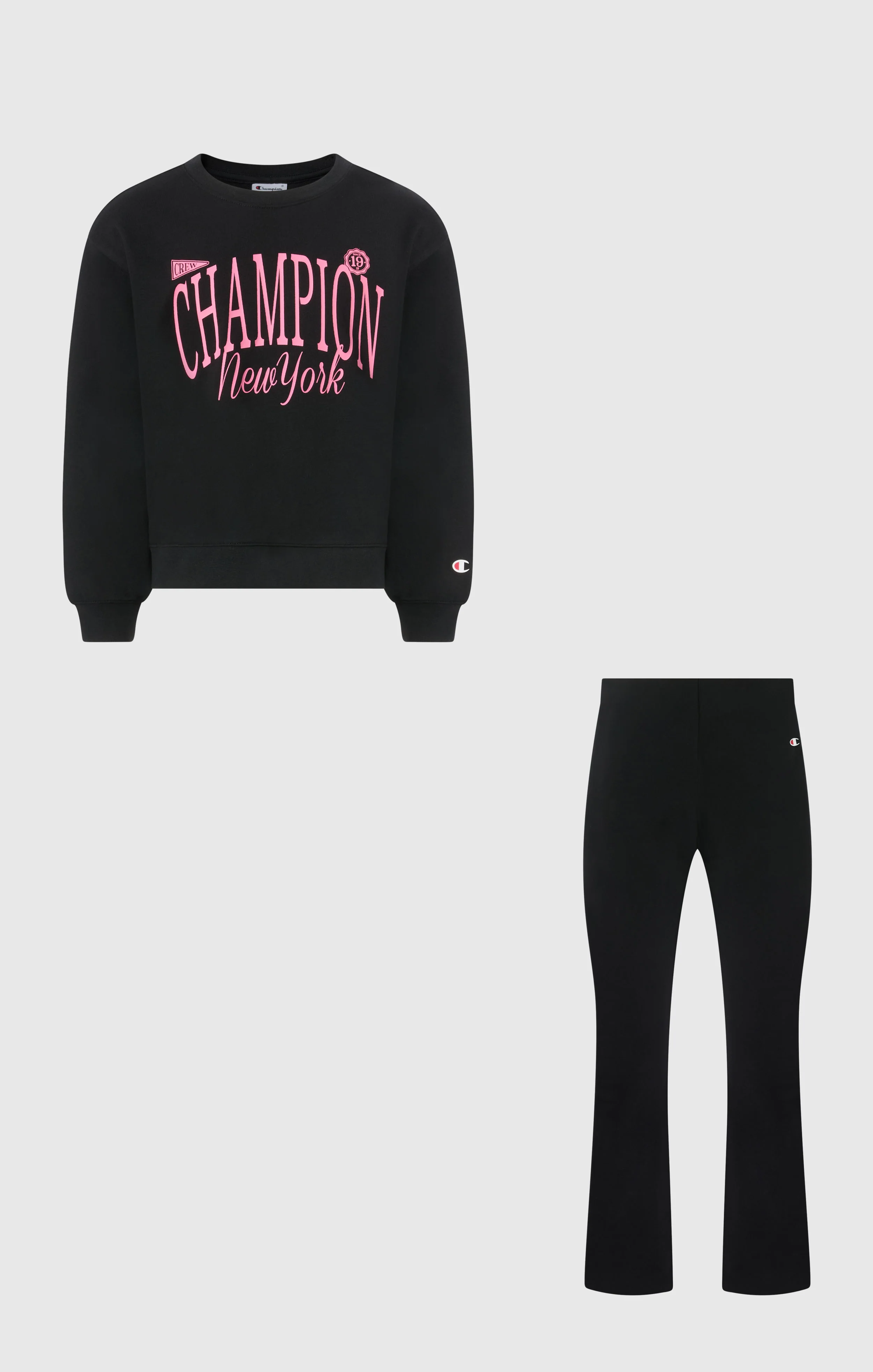 Girls’ Crewneck Sweatshirt and Pants Tracksuit with Graphic - Image 4