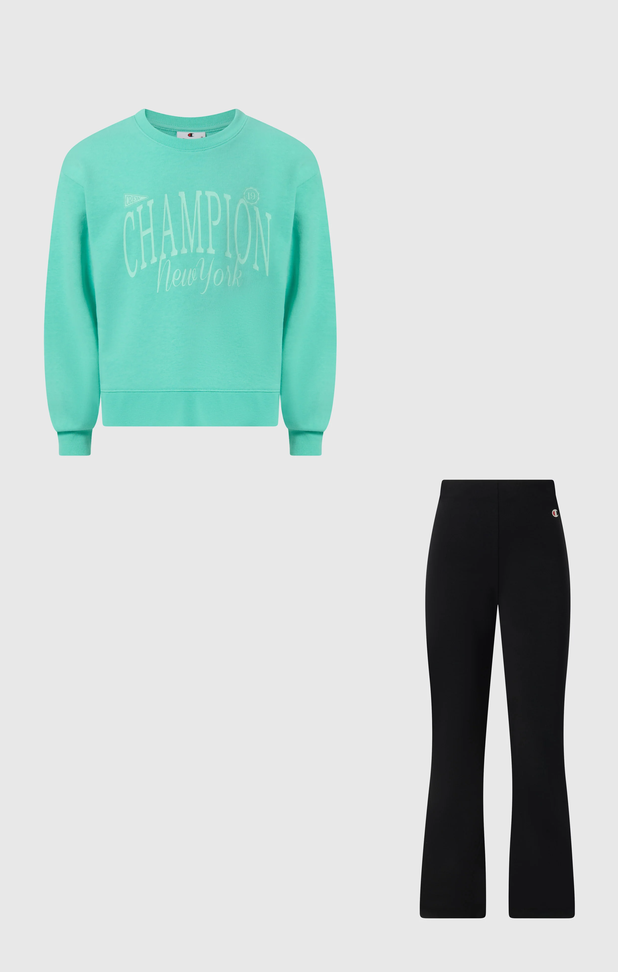 Girls’ Crewneck Sweatshirt and Pants Tracksuit with Graphic - Image 4