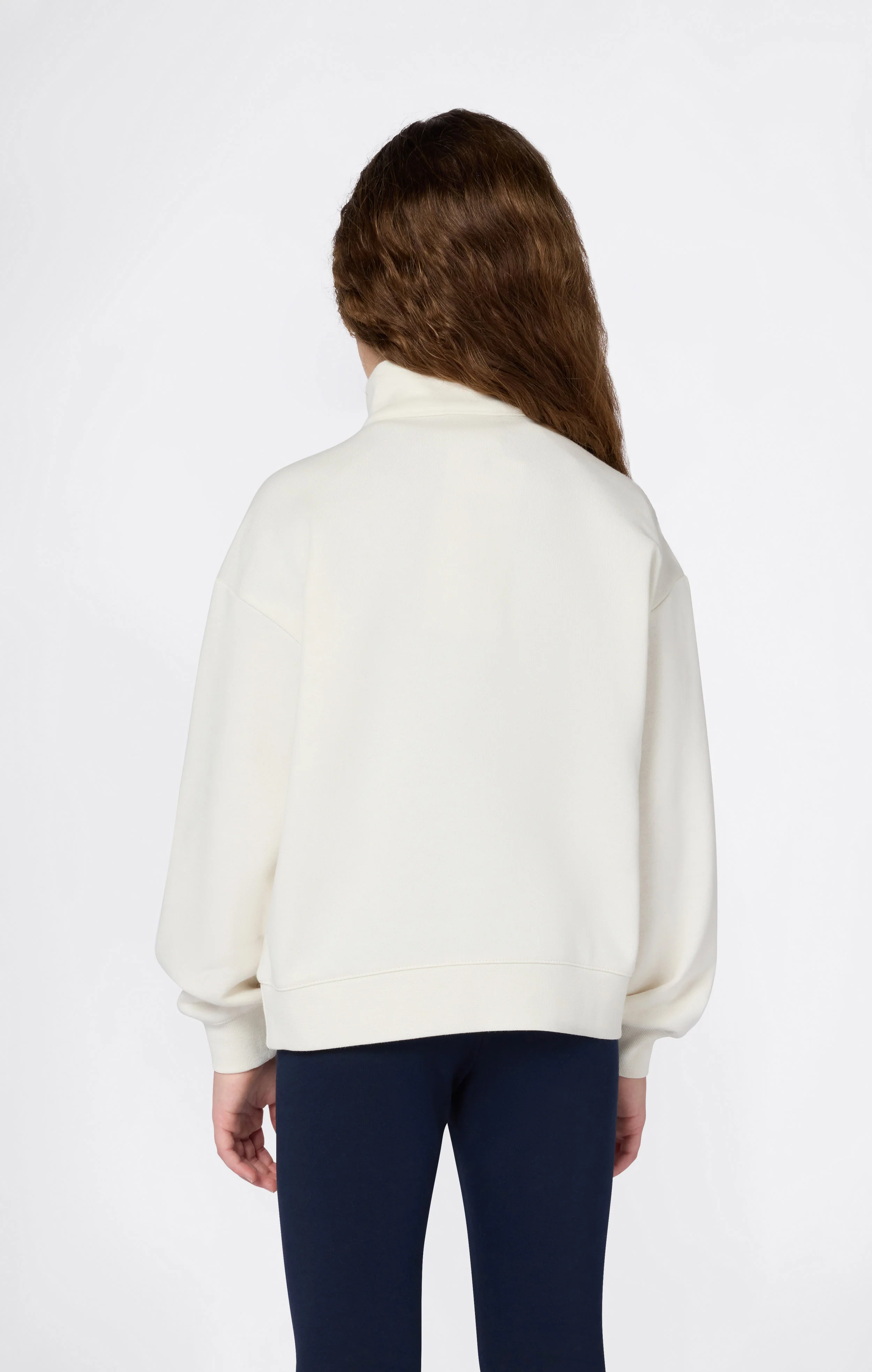 Girls’ Half Zip Fleece Sweatshirt Icons - Image 2