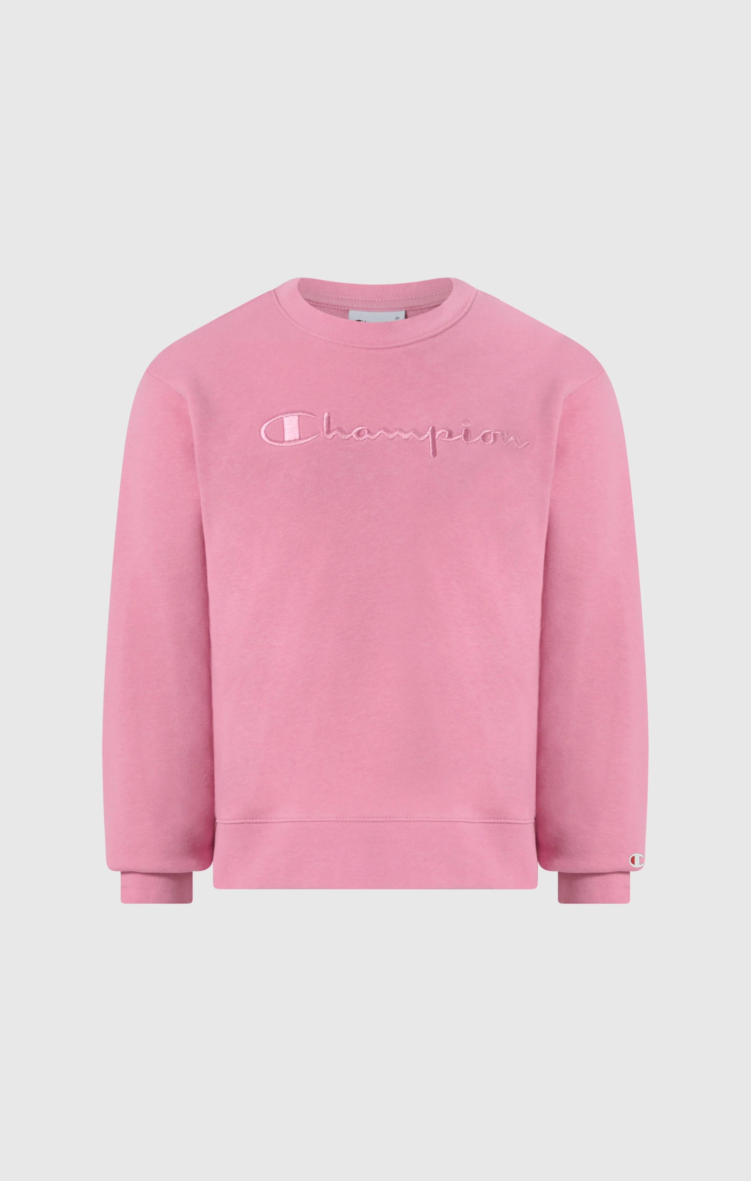 Girls’ Lightweight Crewneck Sweatshirt with Tonal Embroidered Maxi Logo Icons - Image 4