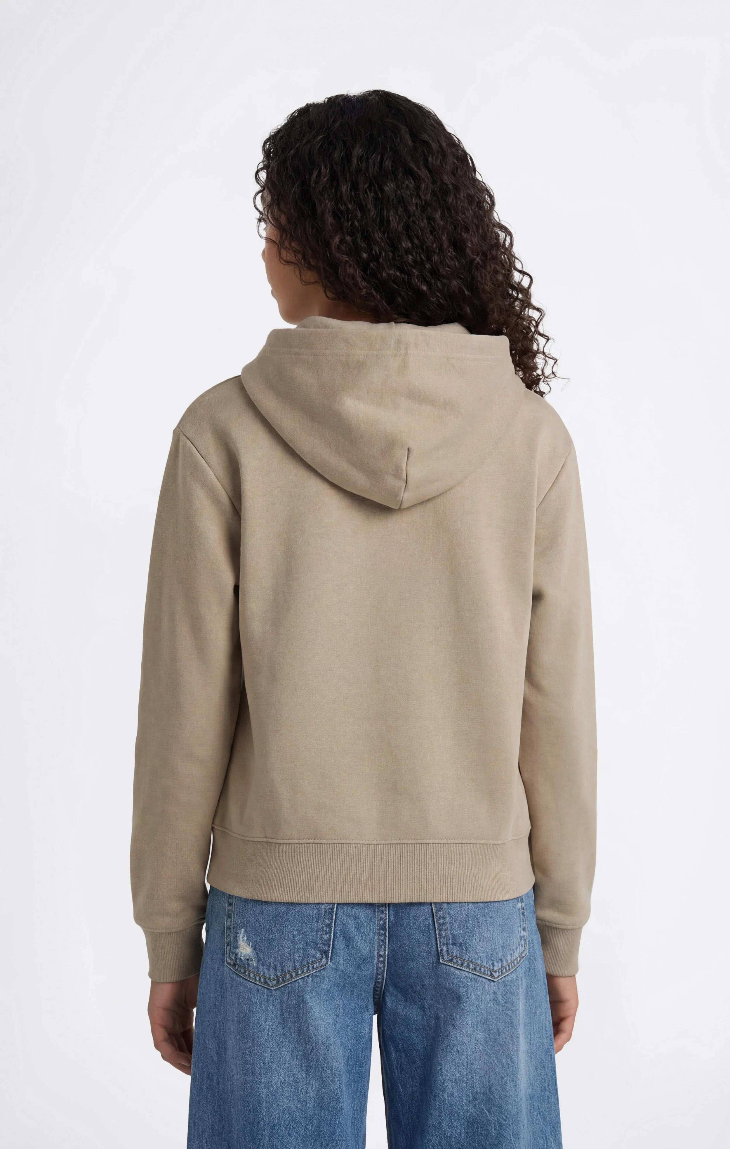 Girls’ Lightweight Hooded Sweatshirt with Tonal Embroidered Maxi Logo Icons - Image 3