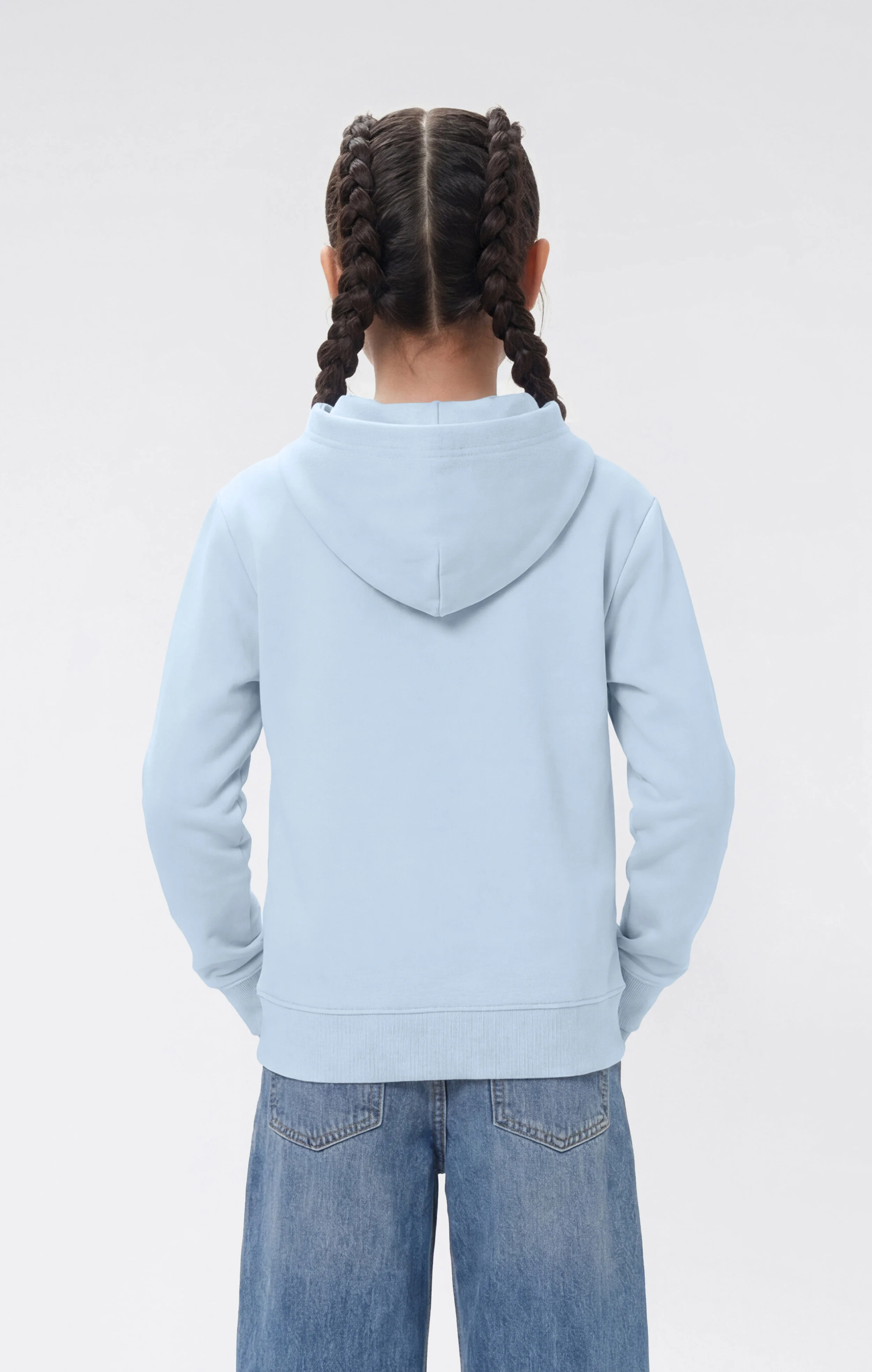 Girls’ Lightweight Hooded Sweatshirt with Tonal Embroidered Maxi Logo Icons - Image 3