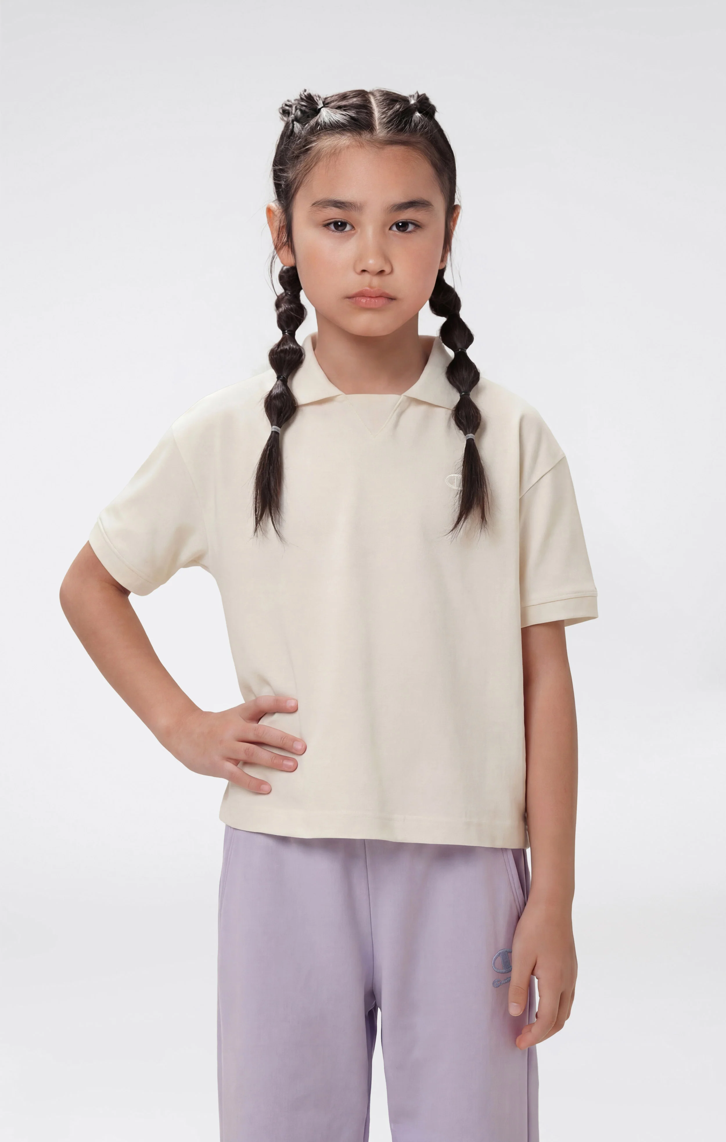 Girls’ Lightweight Jersey Polo Shirt Icons