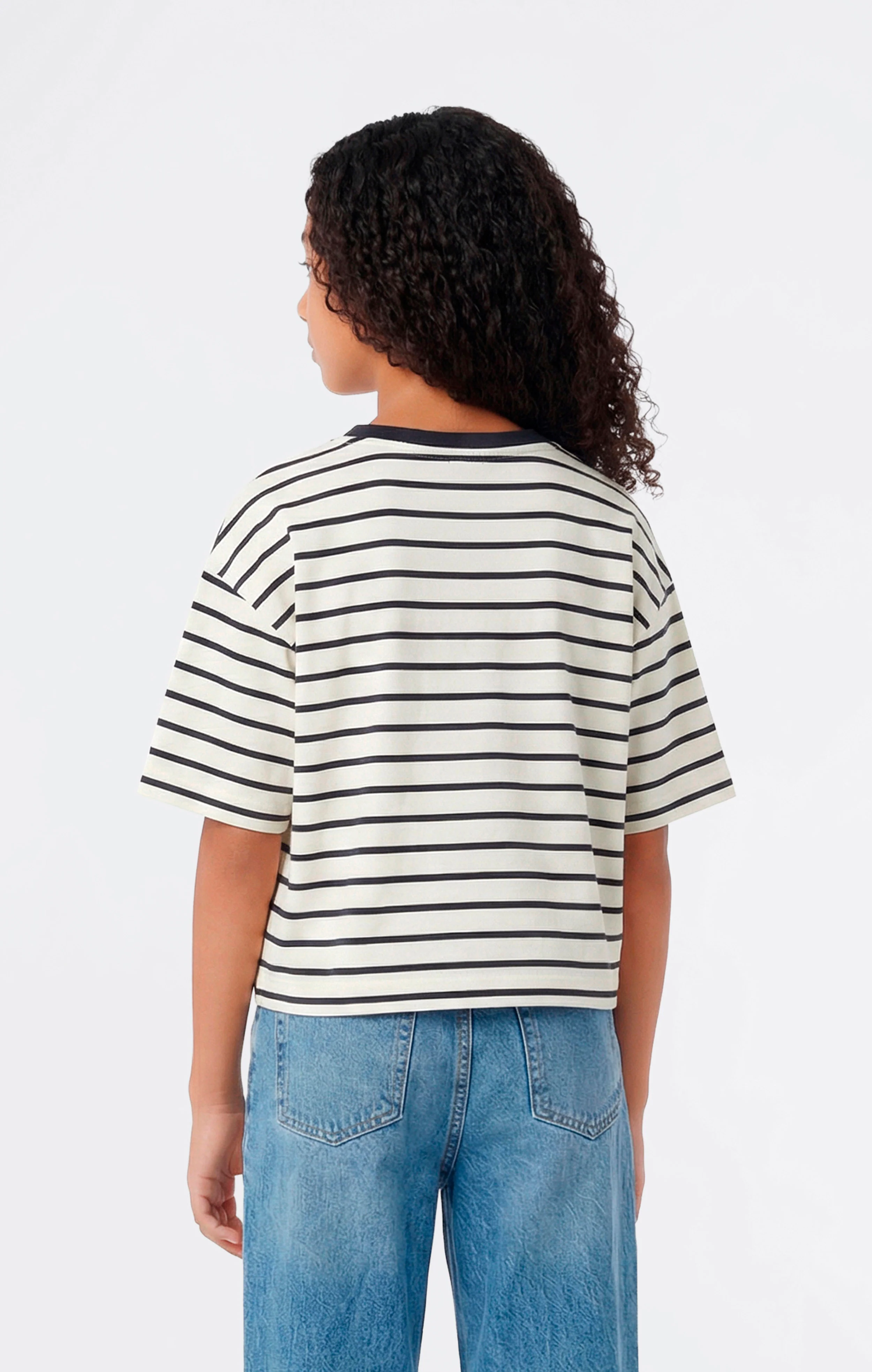 Girls’ Oversized Striped T-Shirt Icons - Image 3