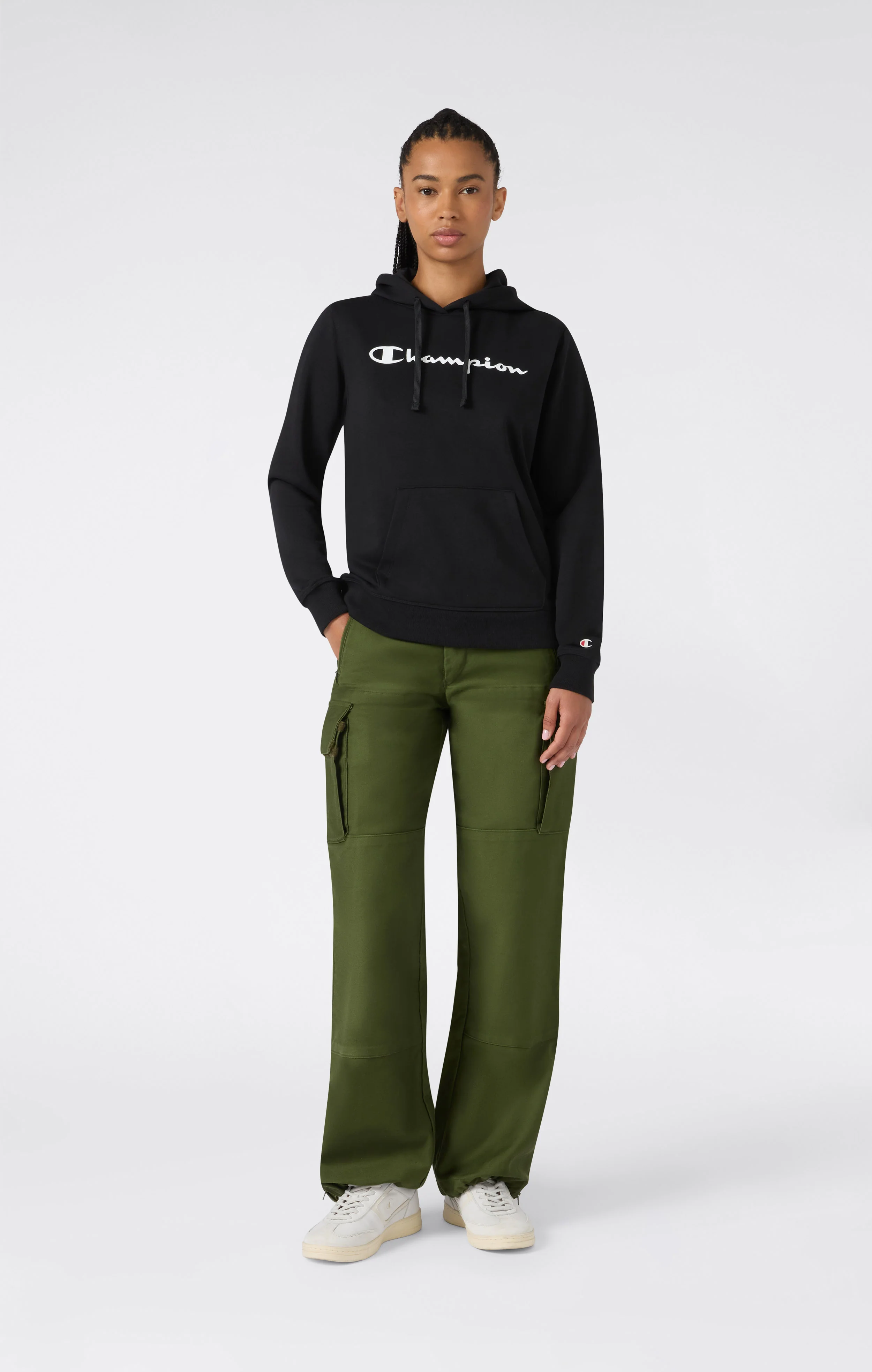 Lightweight Hoodie with Maxi Logo for Women - Image 2