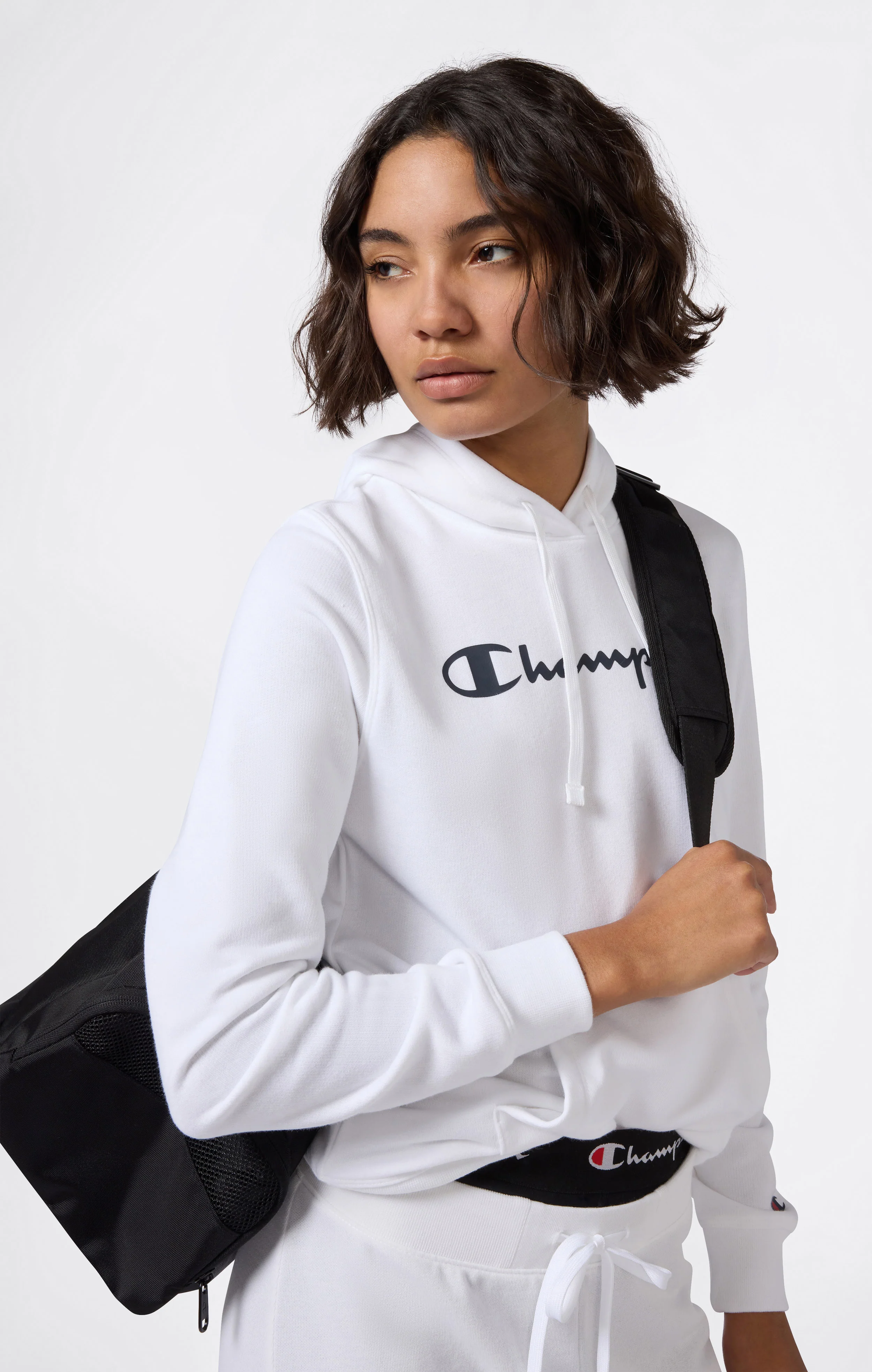 Lightweight Hoodie with Maxi Logo for Women - Image 4