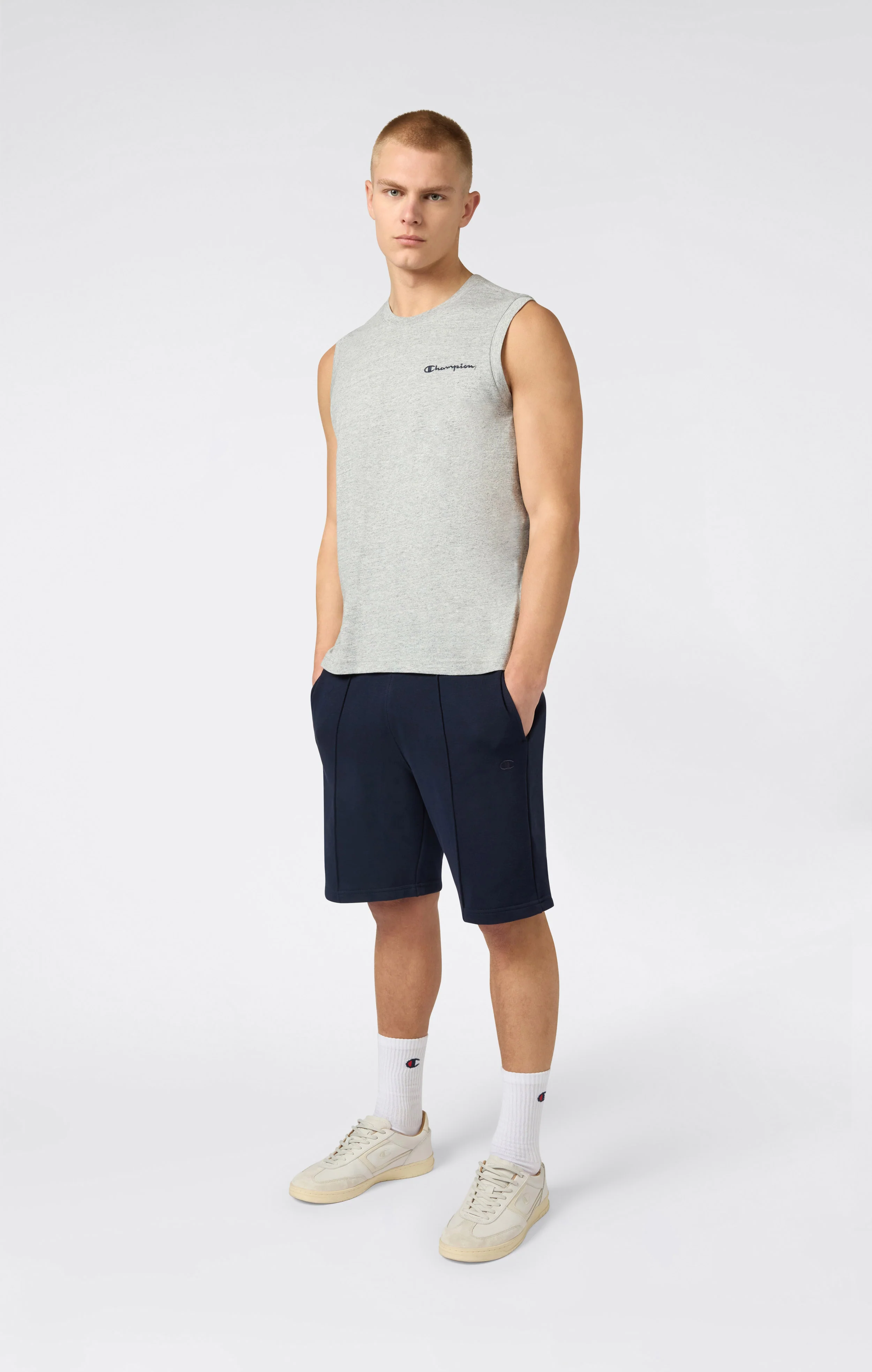 Men’s 9’’ Bermuda Shorts with Stitched Pintuck Icons - Image 2