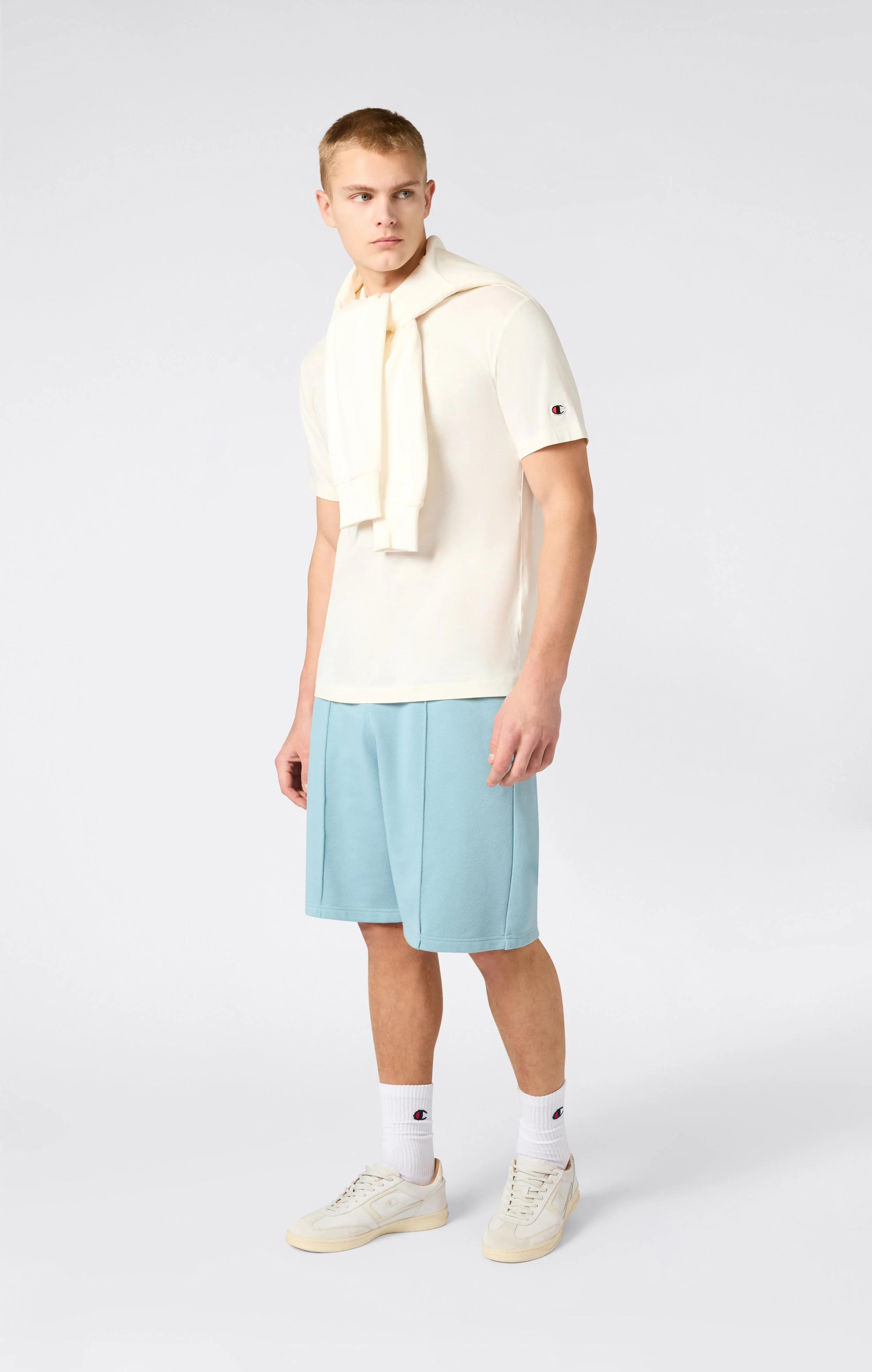 Men’s 9’’ Bermuda Shorts with Stitched Pintuck Icons - Image 2