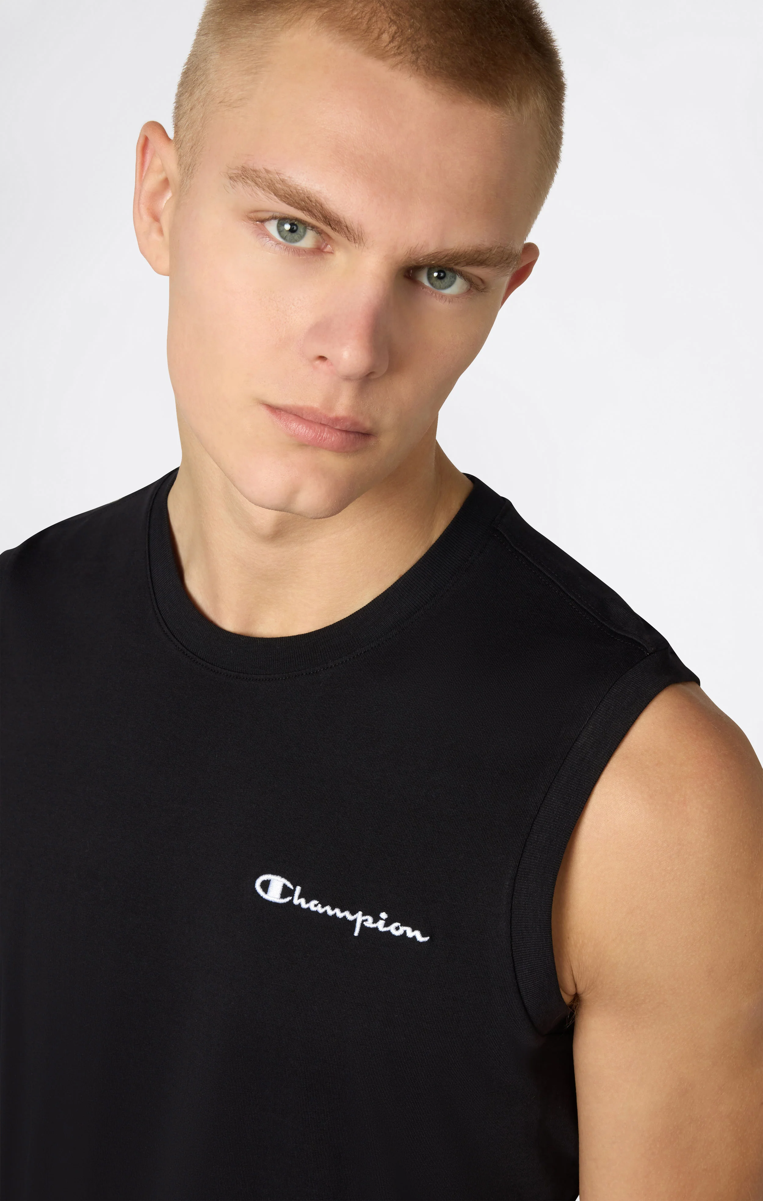 Men’s Cotton Tank Top with Small Logo Icons - Image 3