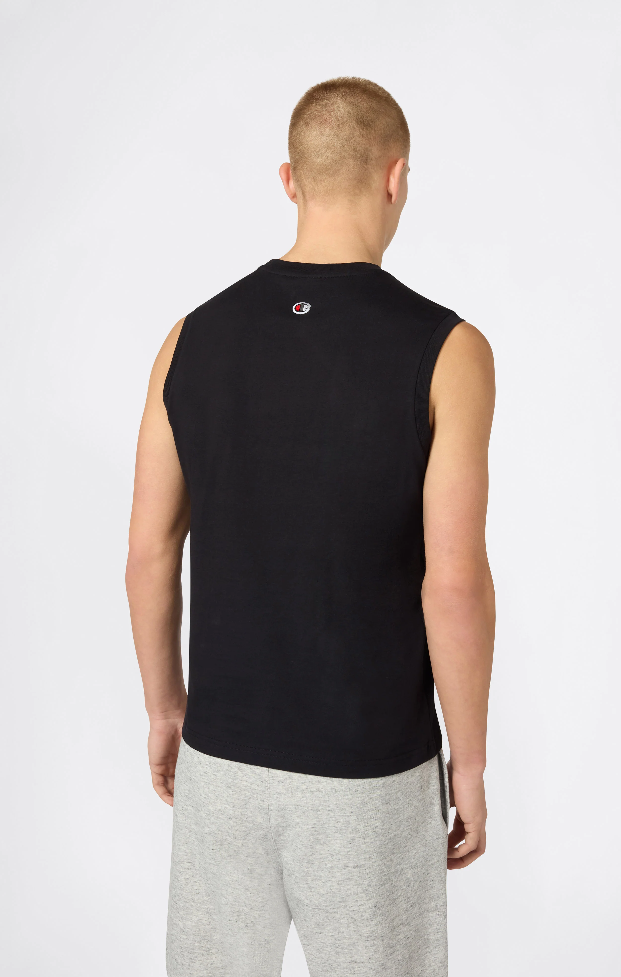 Men’s Cotton Tank Top with Small Logo Icons - Image 4