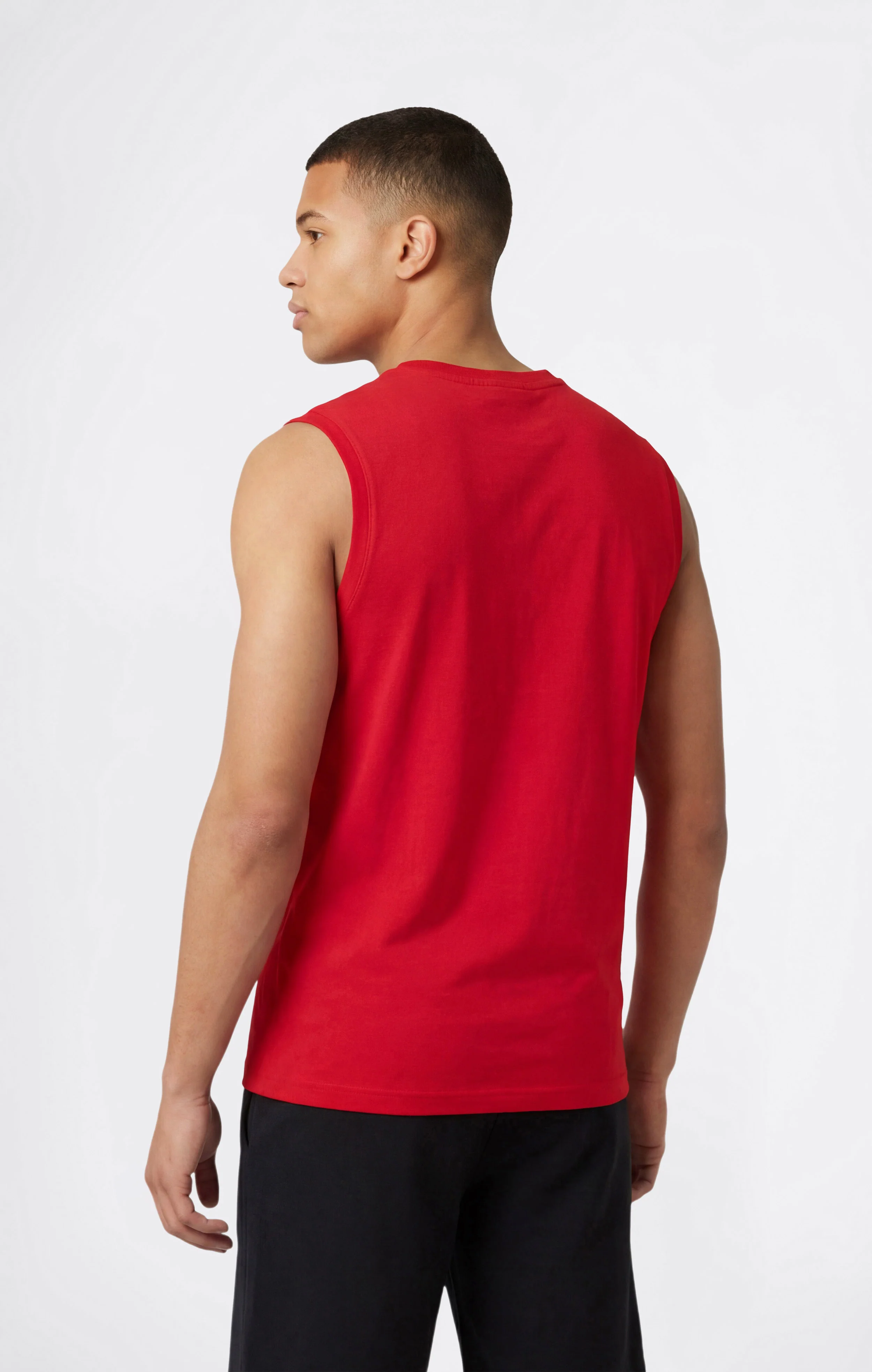 Men’s Cotton Tank Top with Small Logo Icons - Image 3