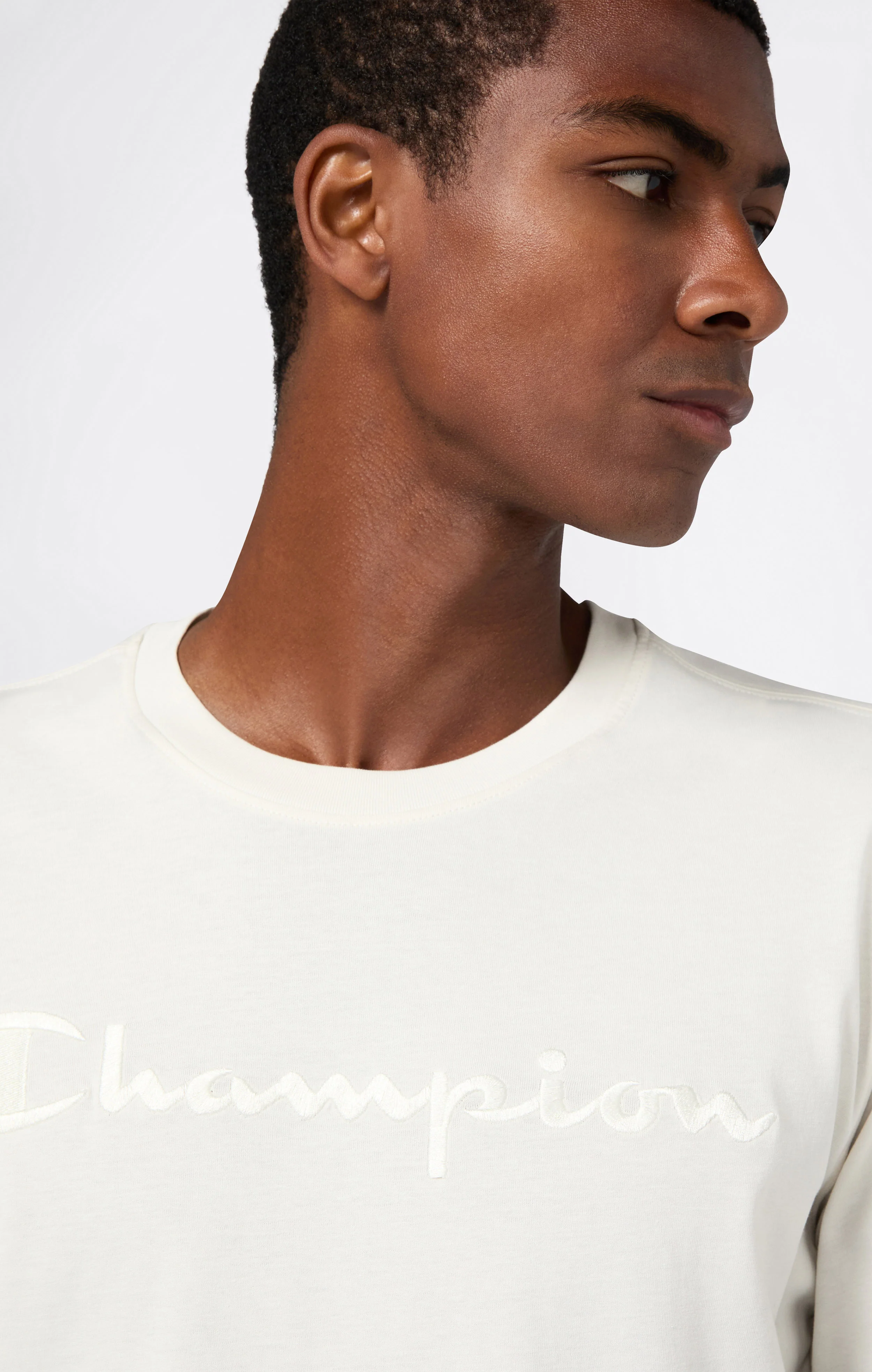 Men’s Crewneck Long Sleeve With Big Embroidery Logo T-Shirt Icons - Image 4