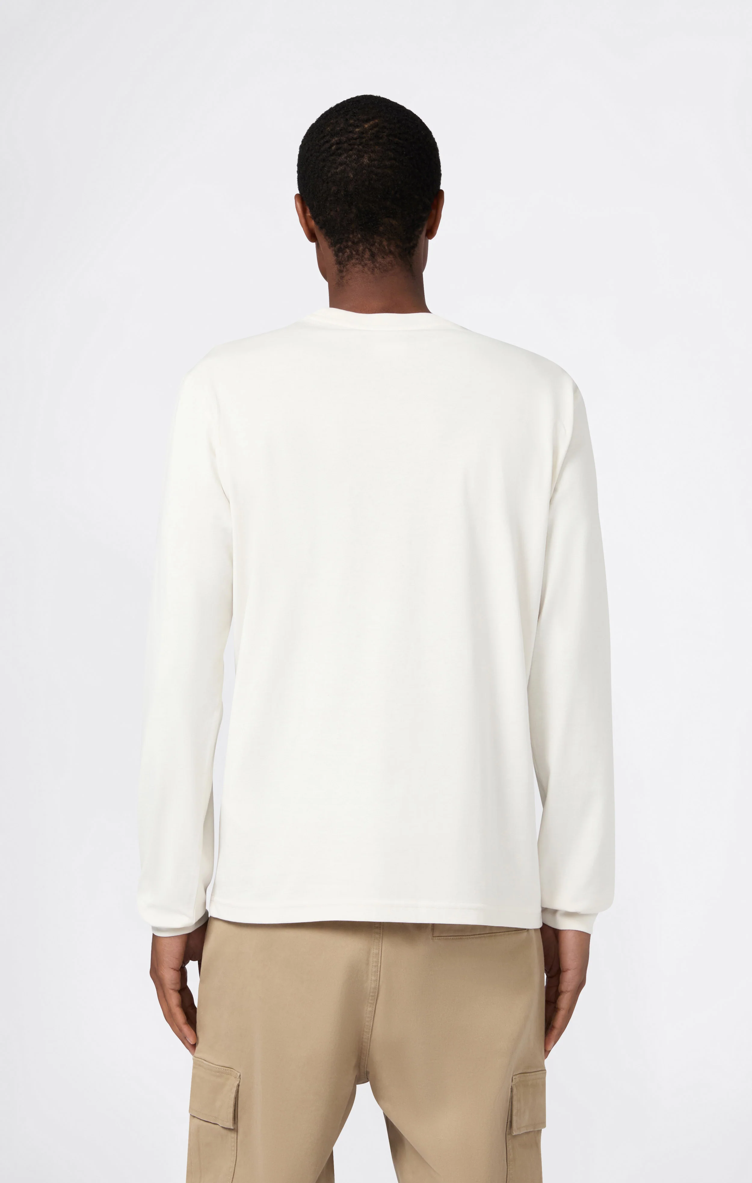 Men’s Crewneck Long Sleeve With Big Embroidery Logo T-Shirt Icons - Image 5