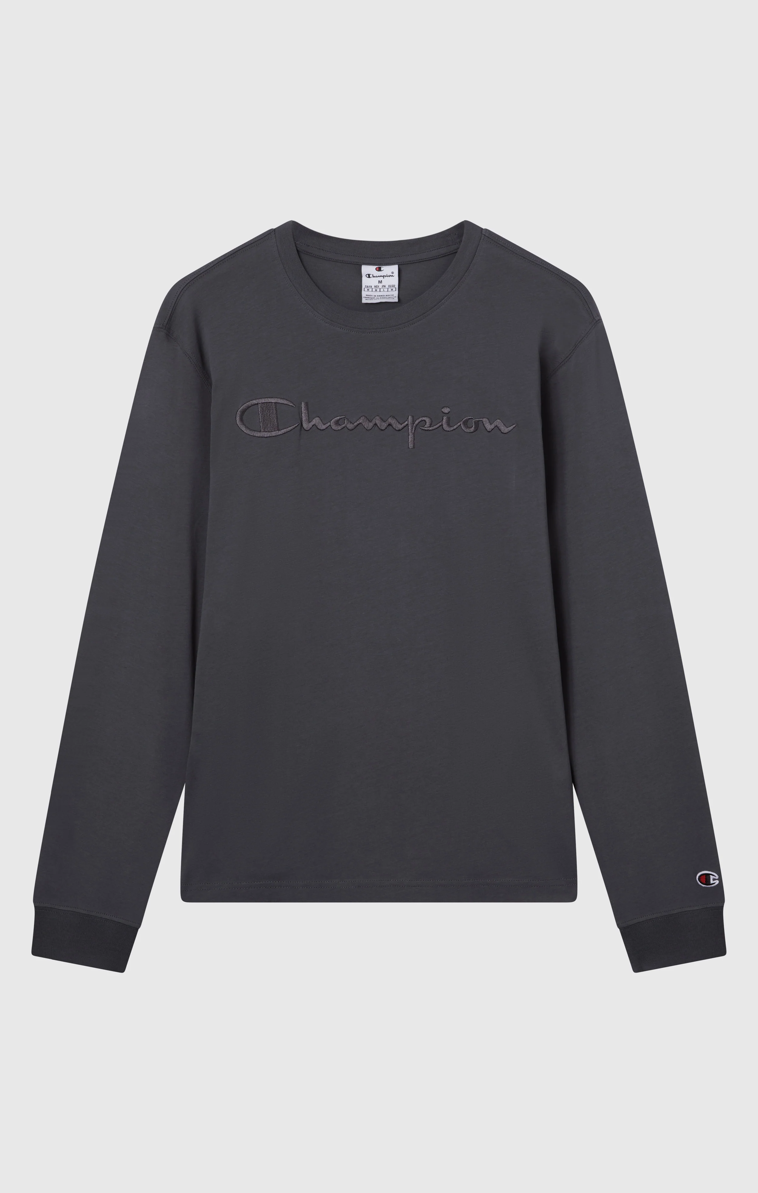 Men’s Crewneck Long Sleeve With Big Embroidery Logo T-Shirt Icons - Image 6