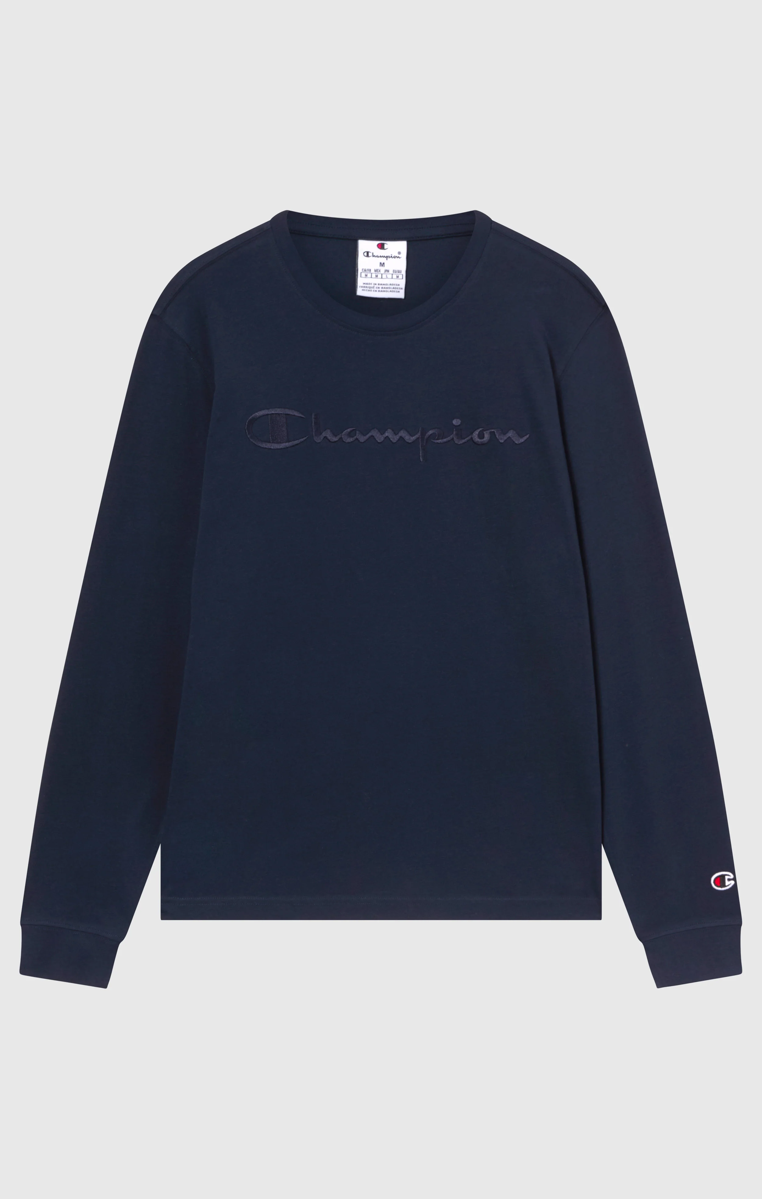 Men’s Crewneck Long Sleeve With Big Embroidery Logo T-Shirt Icons - Image 6