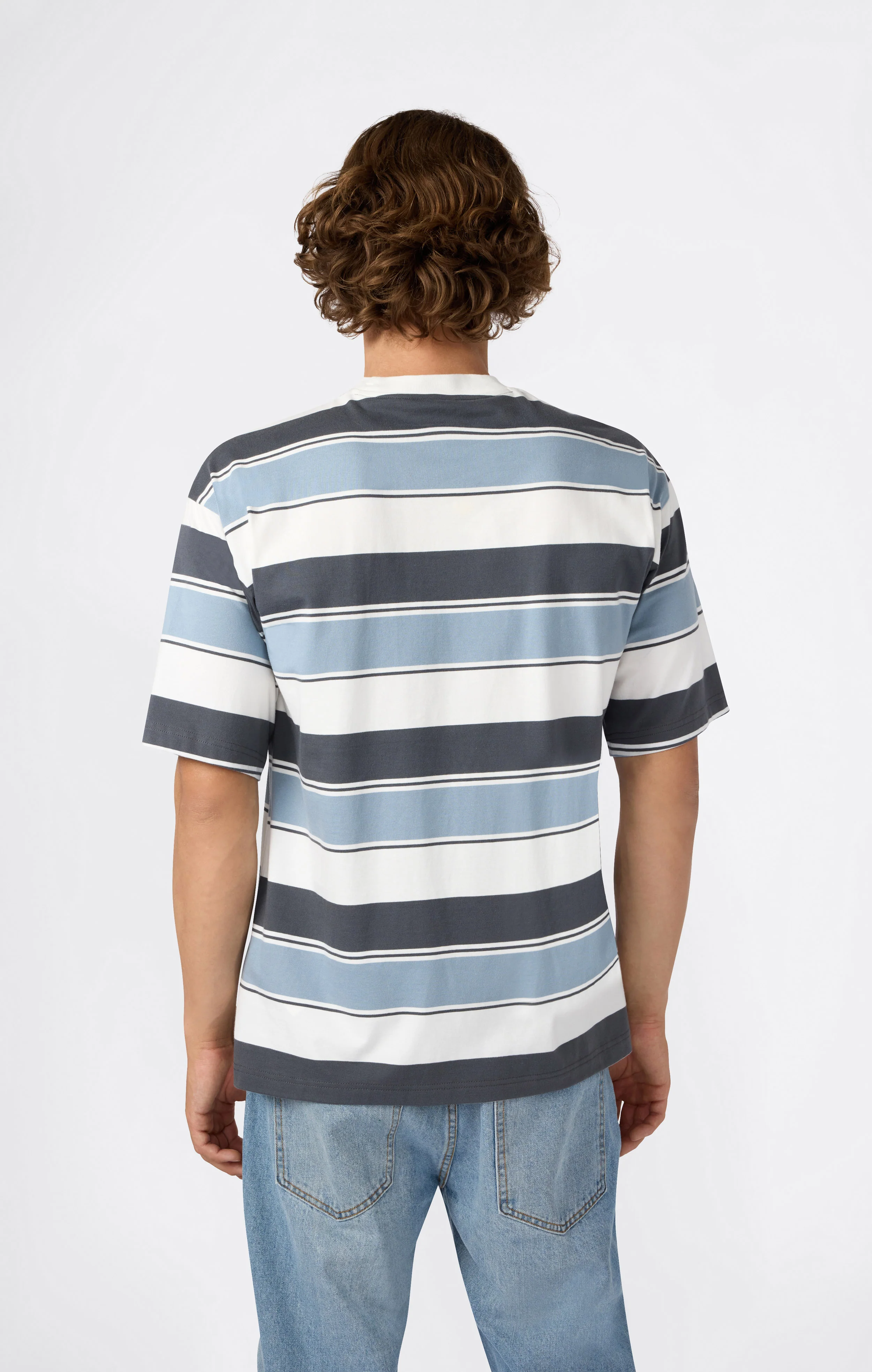 Men’s Crewneck T-Shirt Street Varsity Striped - Image 3