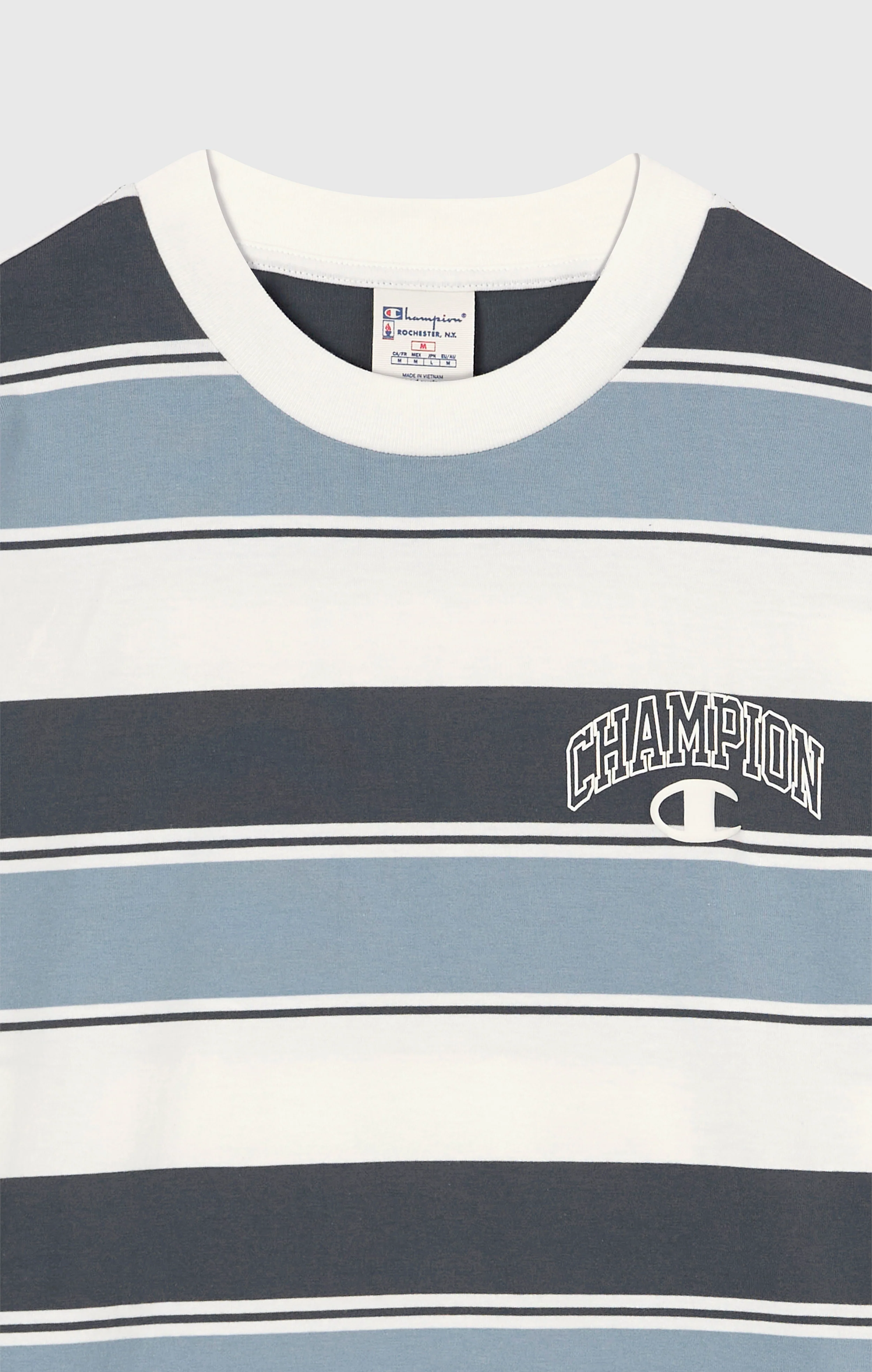 Men’s Crewneck T-Shirt Street Varsity Striped - Image 7
