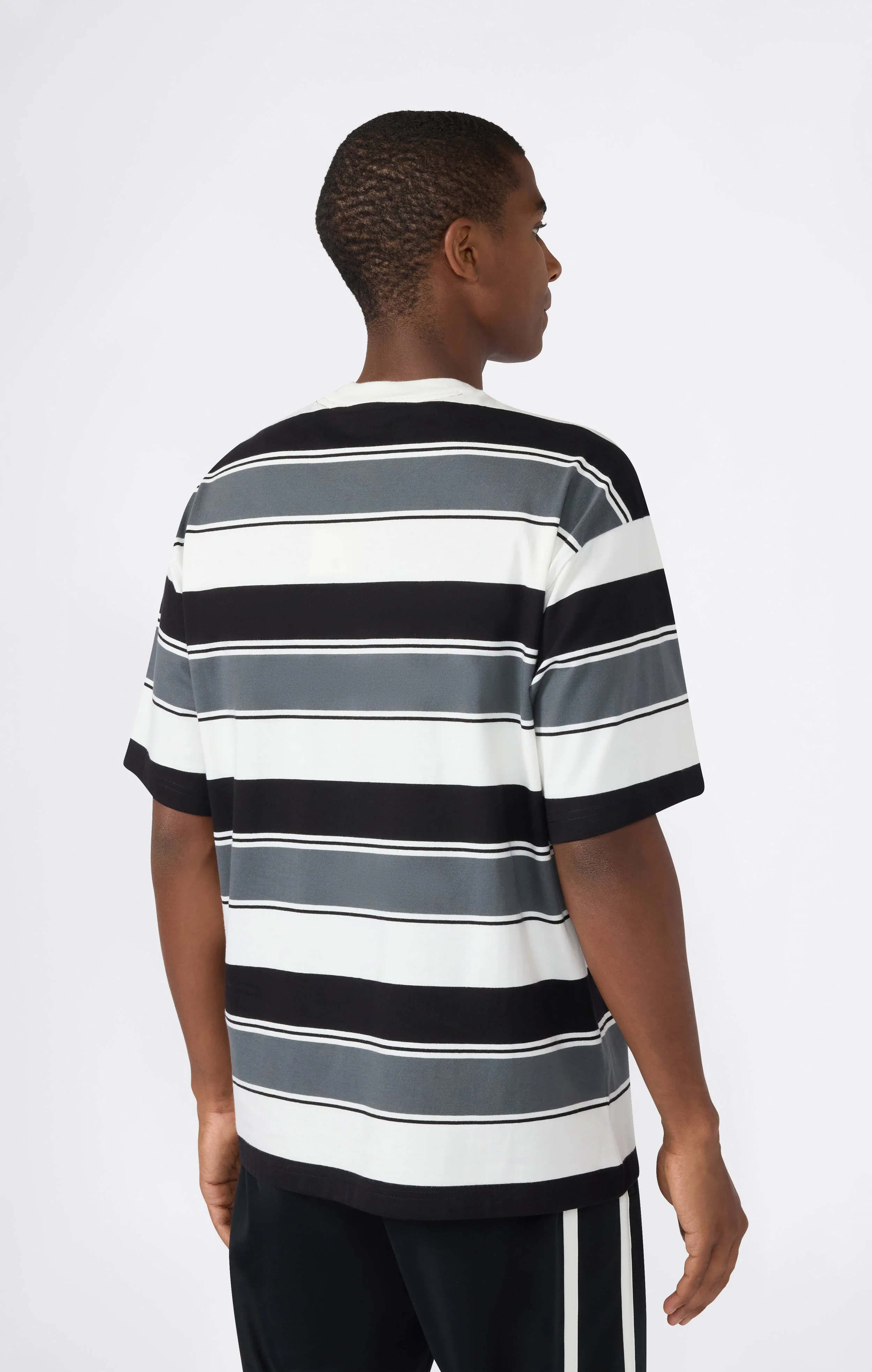 Men’s Crewneck T-Shirt Street Varsity Striped - Image 3