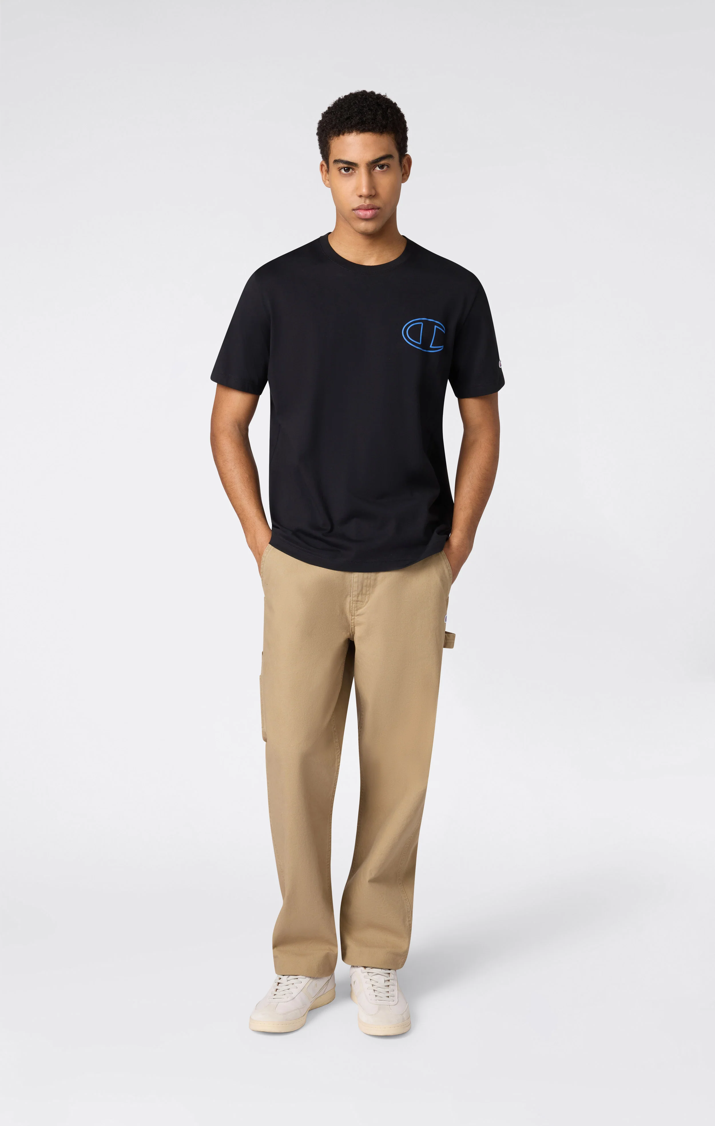 Men’s Crewneck T-Shirt With Puff Print Graphic - Image 3