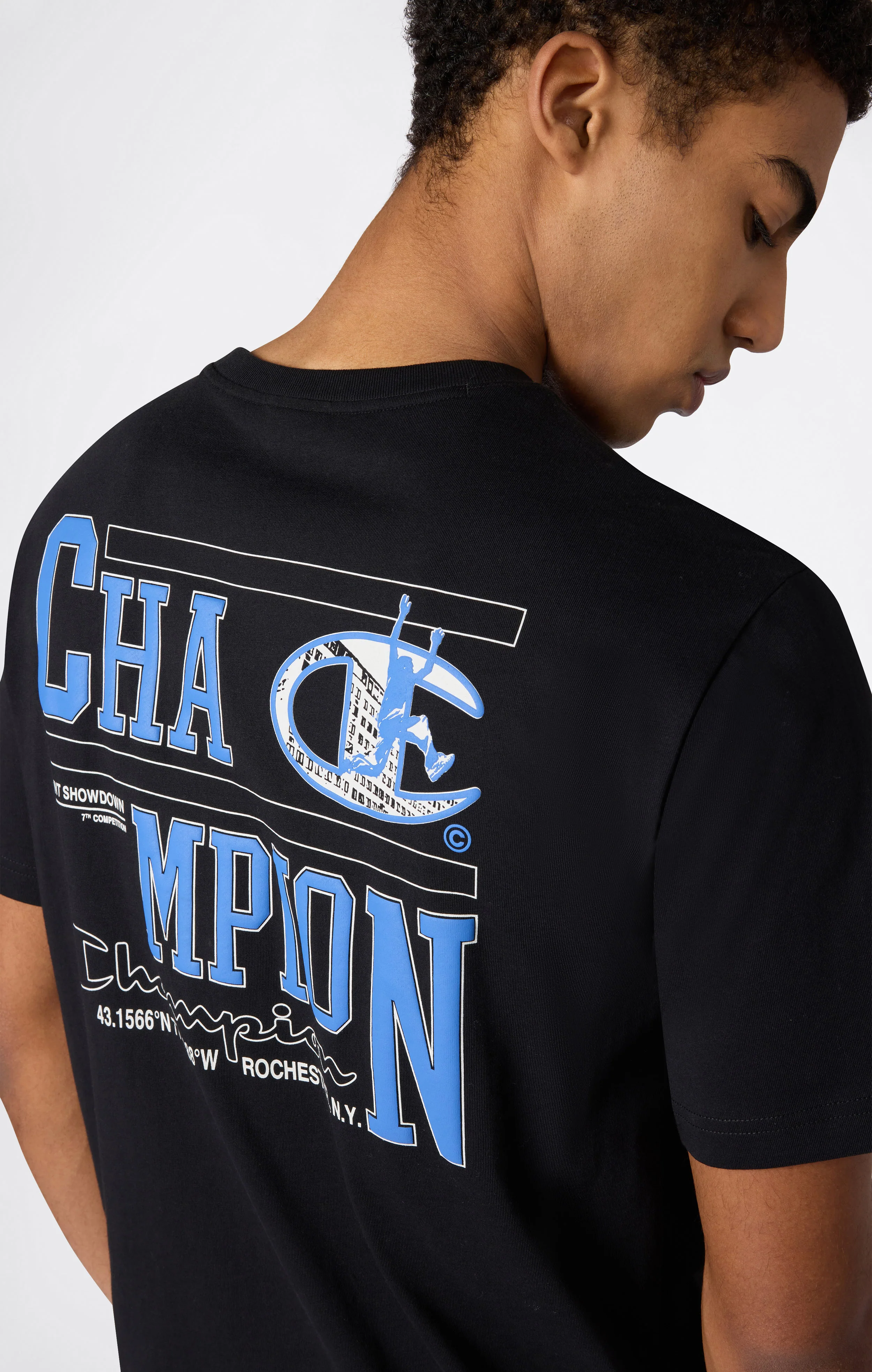 Men’s Crewneck T-Shirt With Puff Print Graphic - Image 4