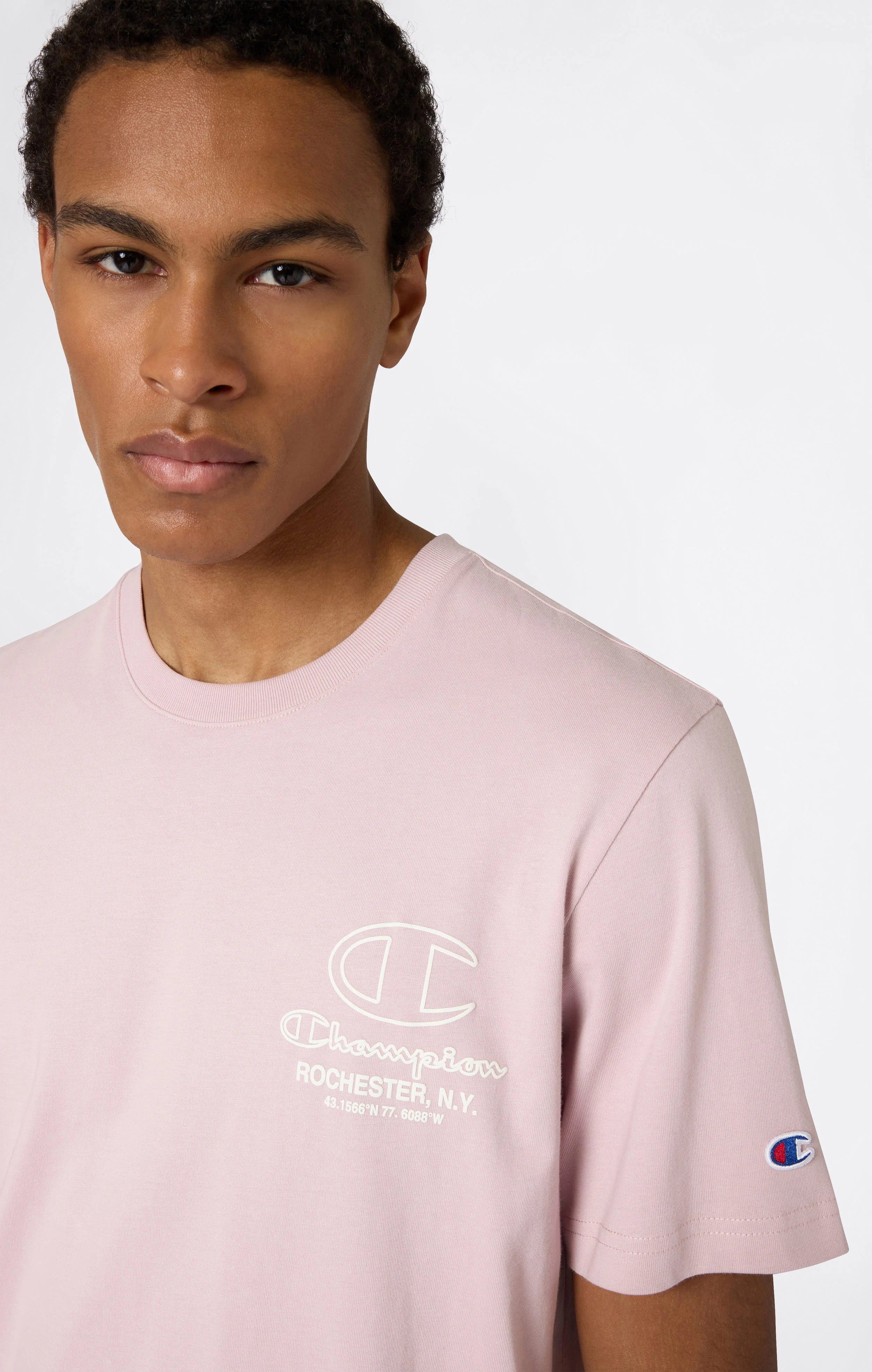 Men’s Crewneck T-Shirt With Puff Print Graphic - Image 2