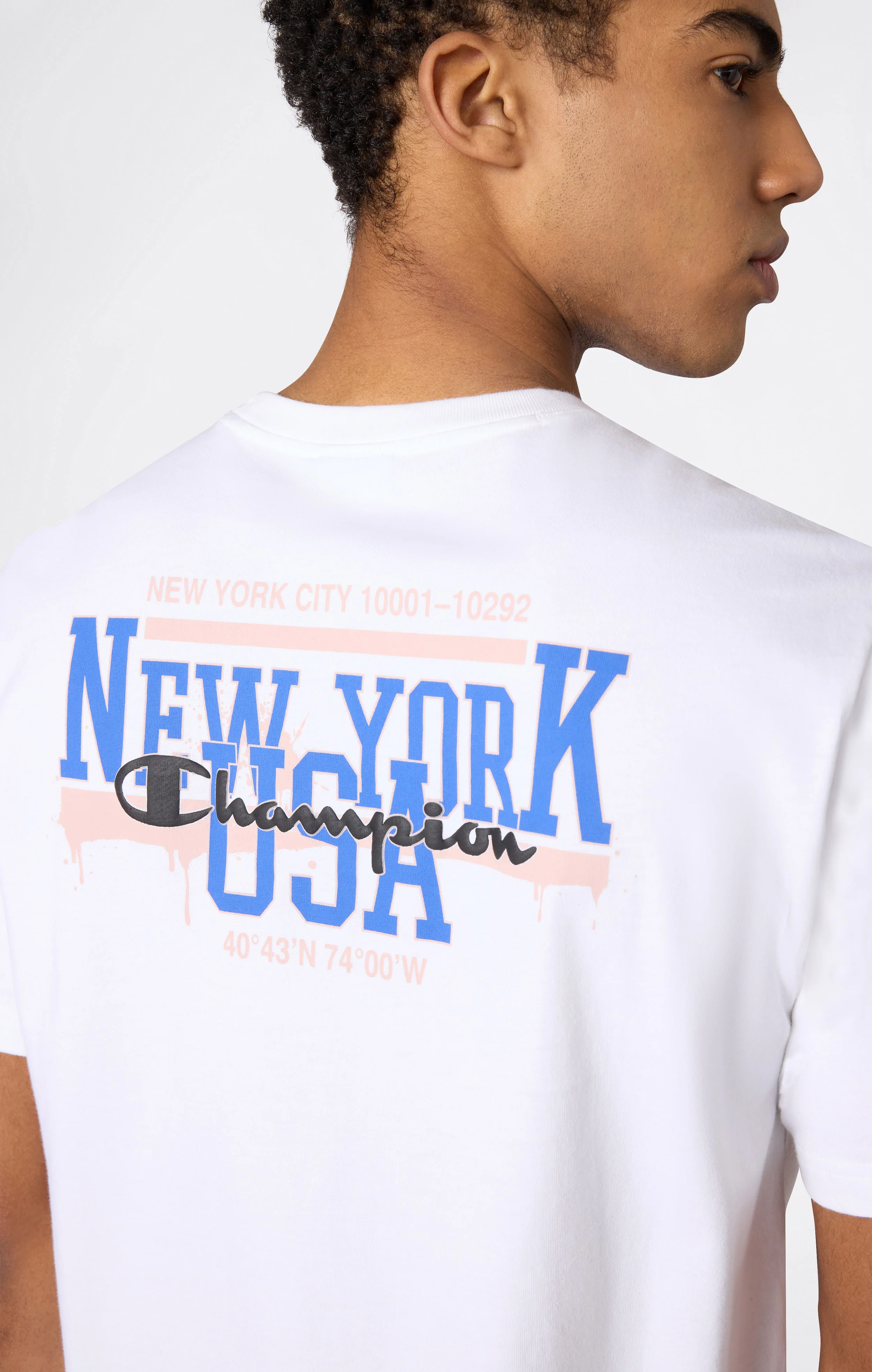Men’s Crewneck T-Shirt With Puff Print Graphic - Image 4