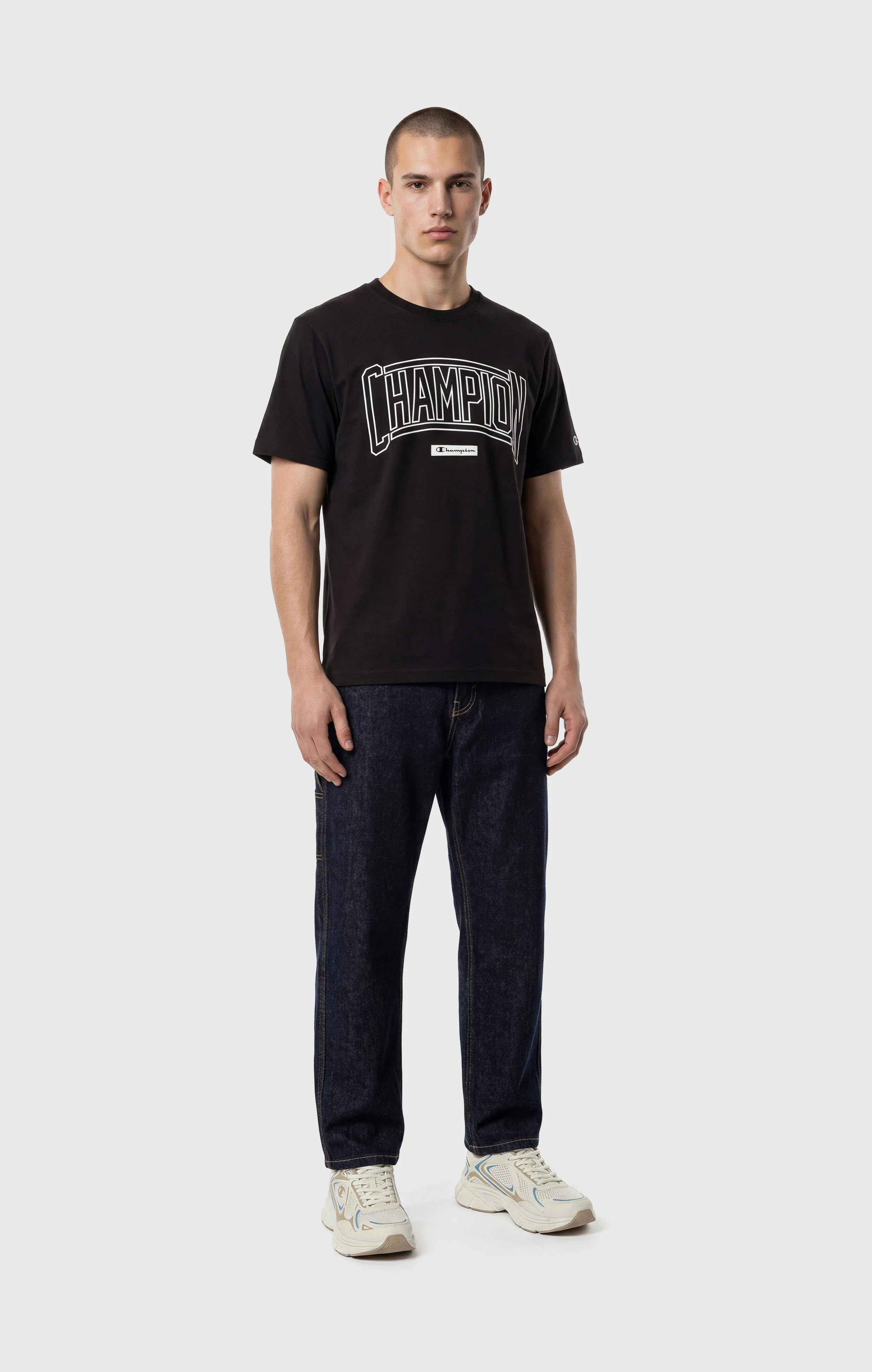 Men’s Crewneck T-Shirt With Puff Print Logo - Image 2