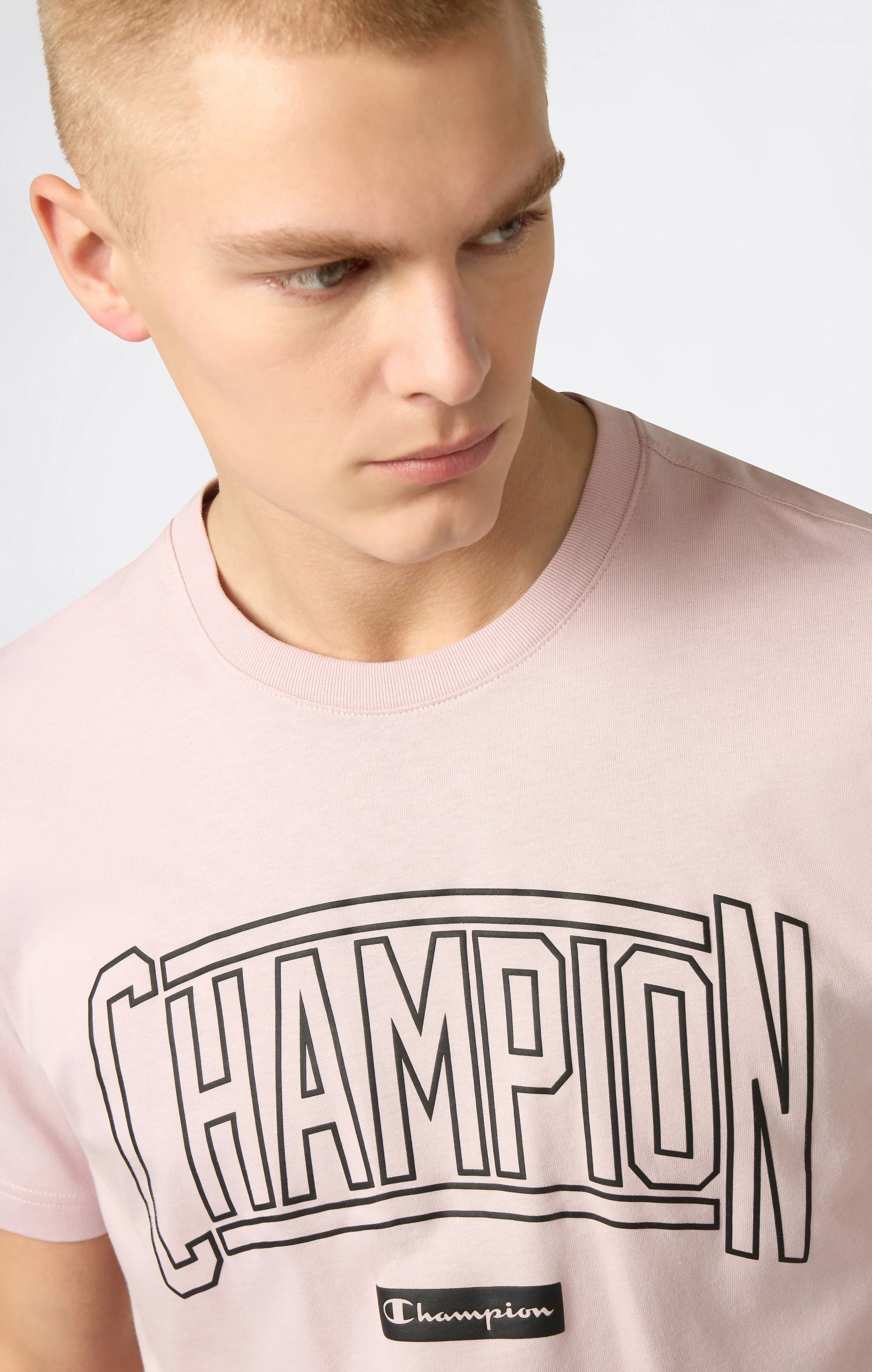 Men’s Crewneck T-Shirt With Puff Print Logo - Image 3