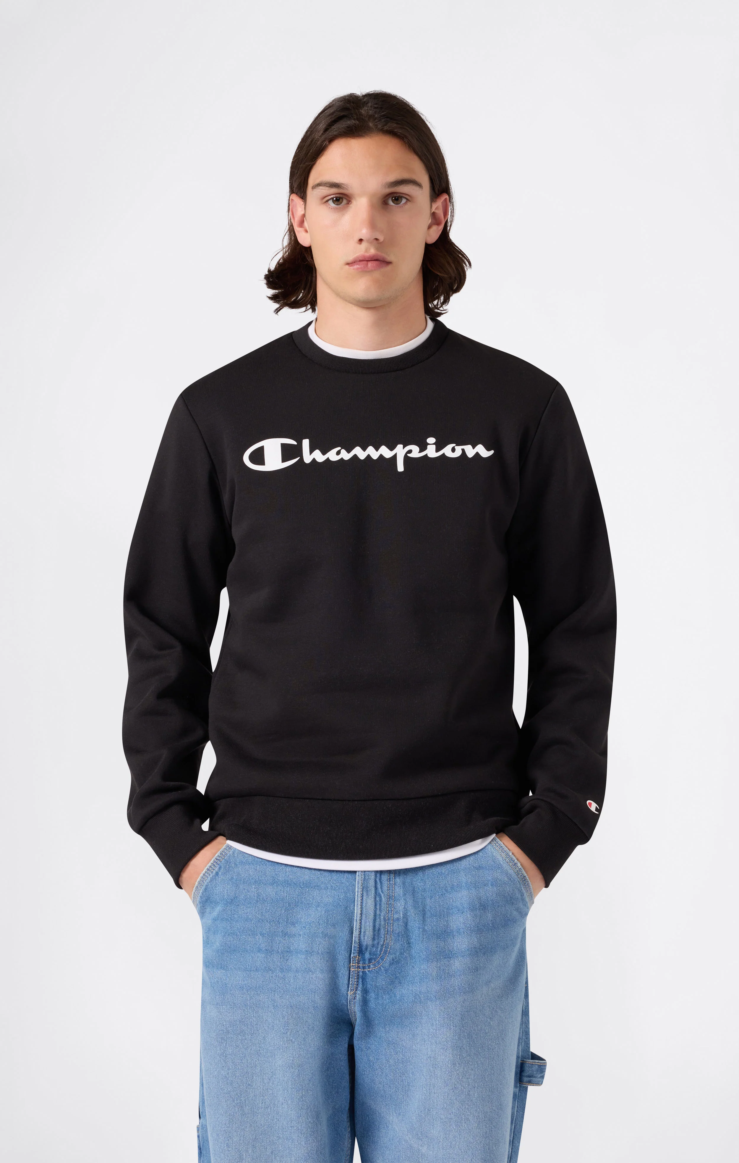 Men’s Fleece Crewneck Sweatshirt Script Logo